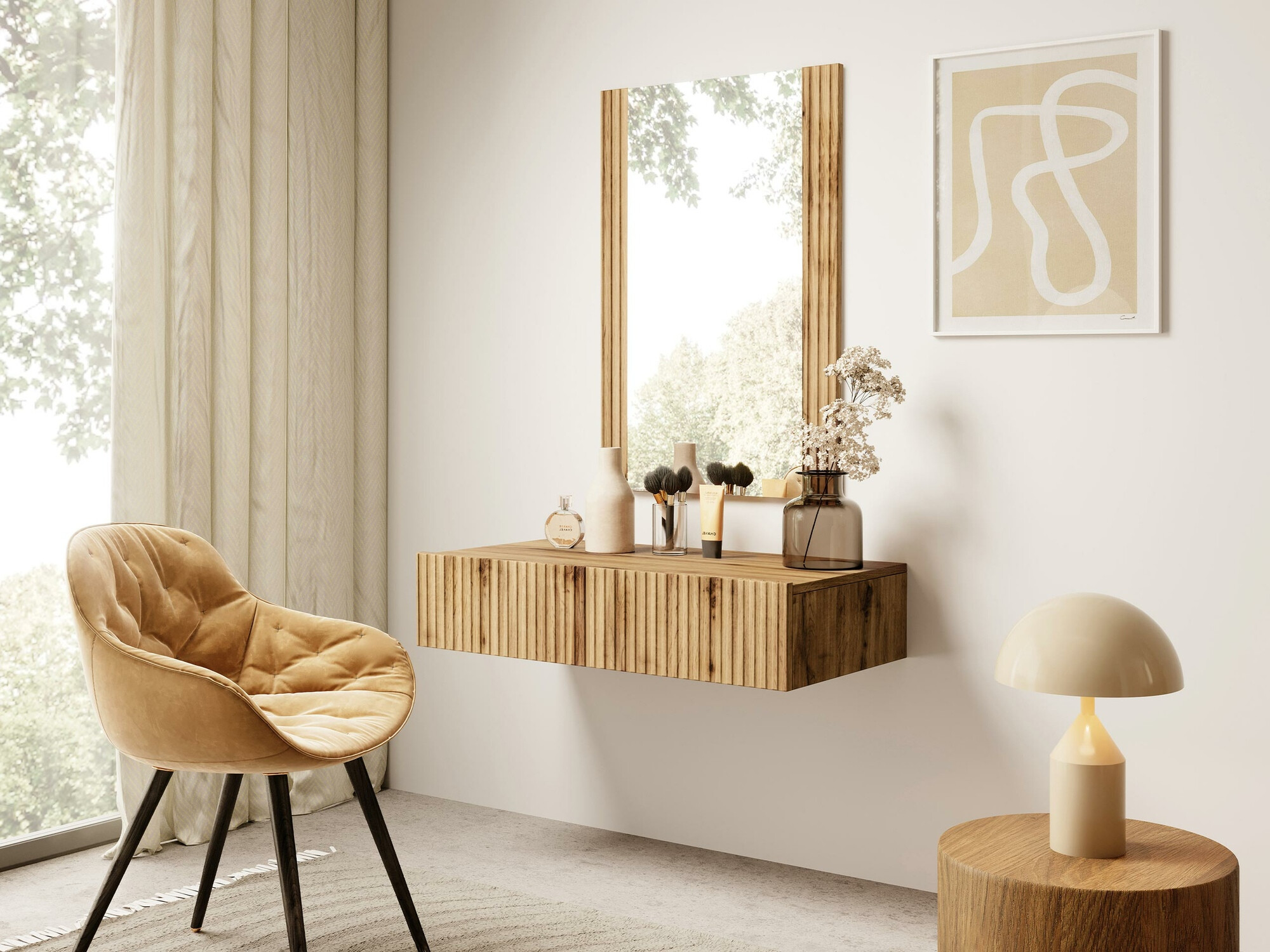 Coiffeuse Comes (Chêne wotan)