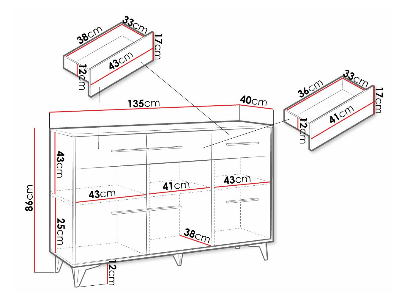Commode Avimora 100 (Noyer)