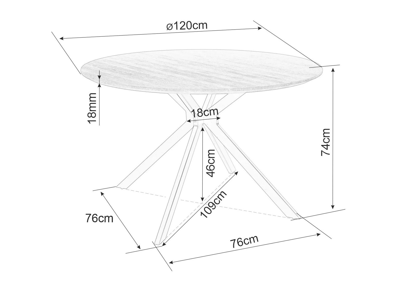 Table Detroit 285 (Chêne)