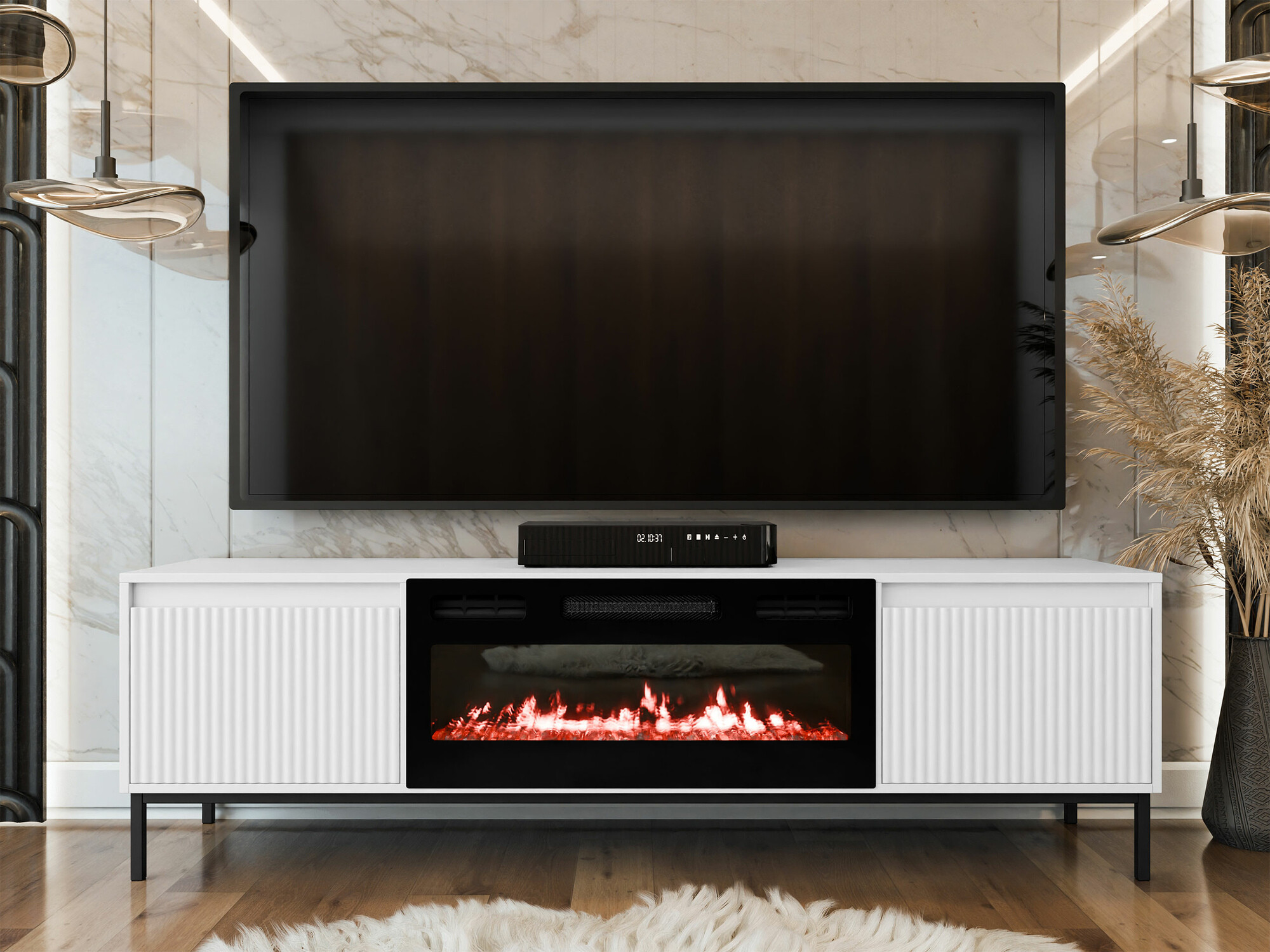 Meuble TV Comfivo Delruva III (Blanc)
