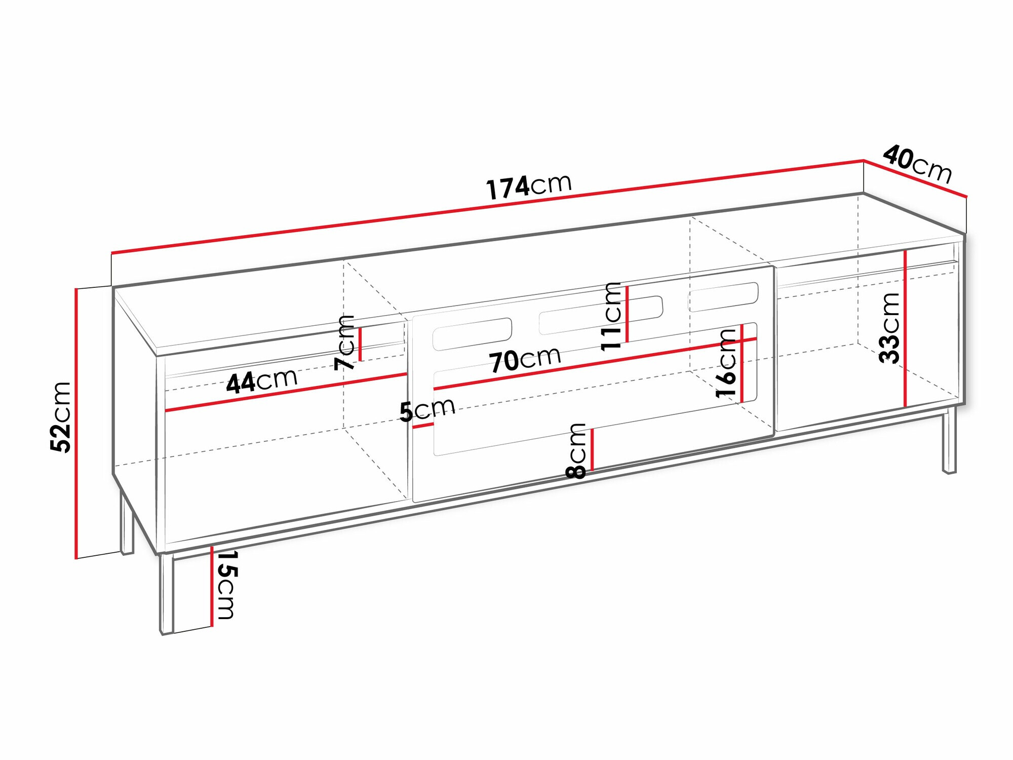 Meuble TV Comfivo Delruva III (Blanc)