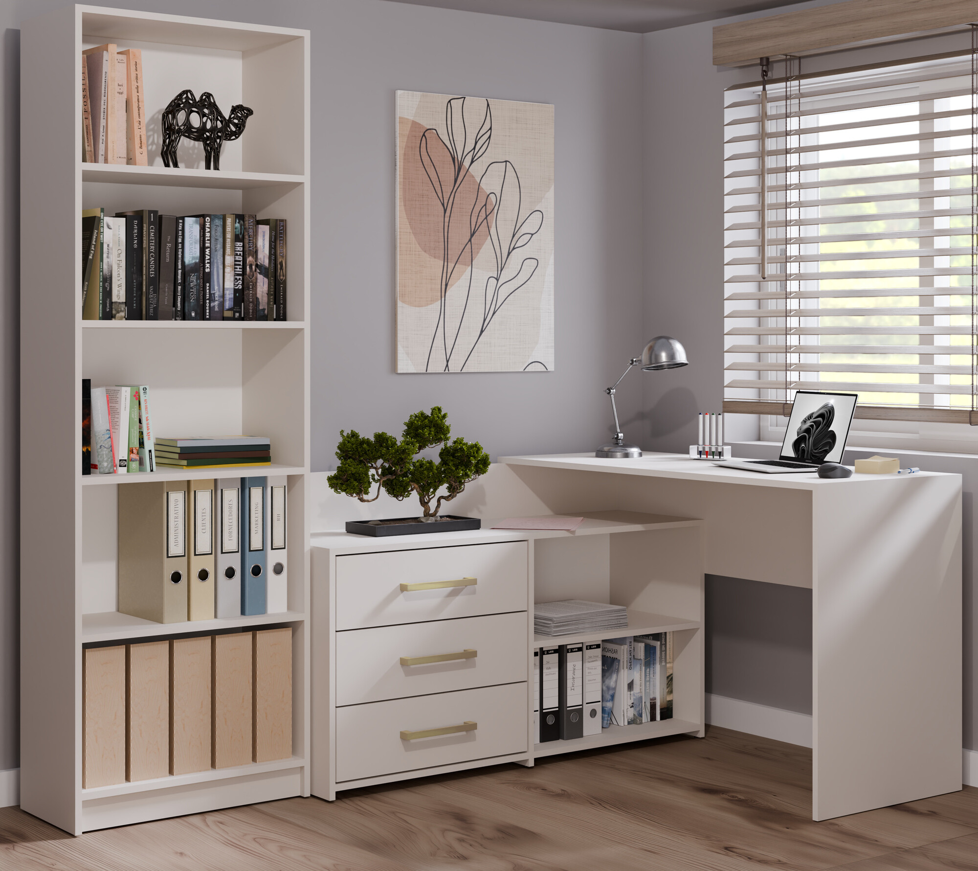 Bureau d'angle Mandeville 131 (Cachemire)