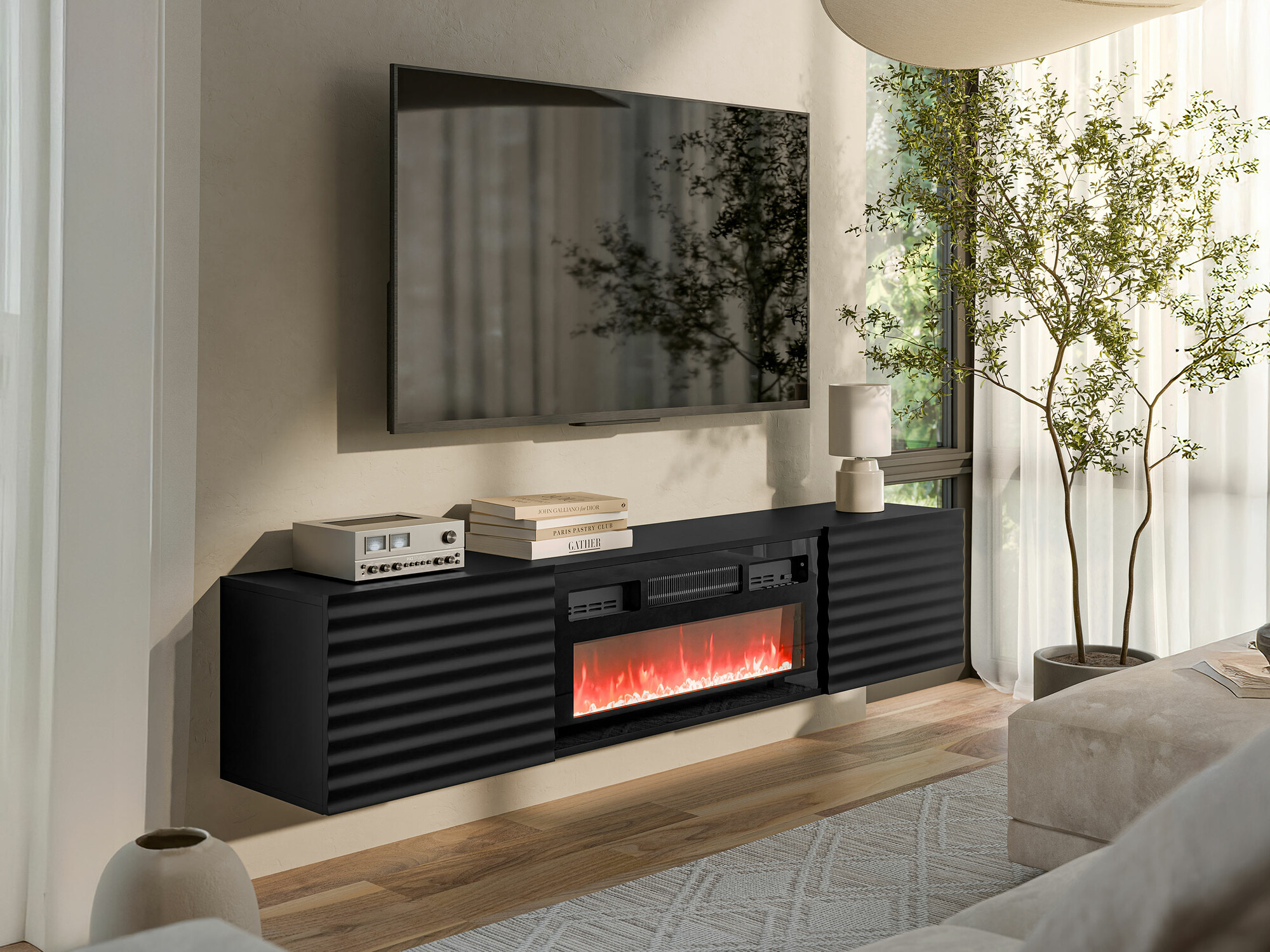 Meuble TV Charlotte 206 (Noir)