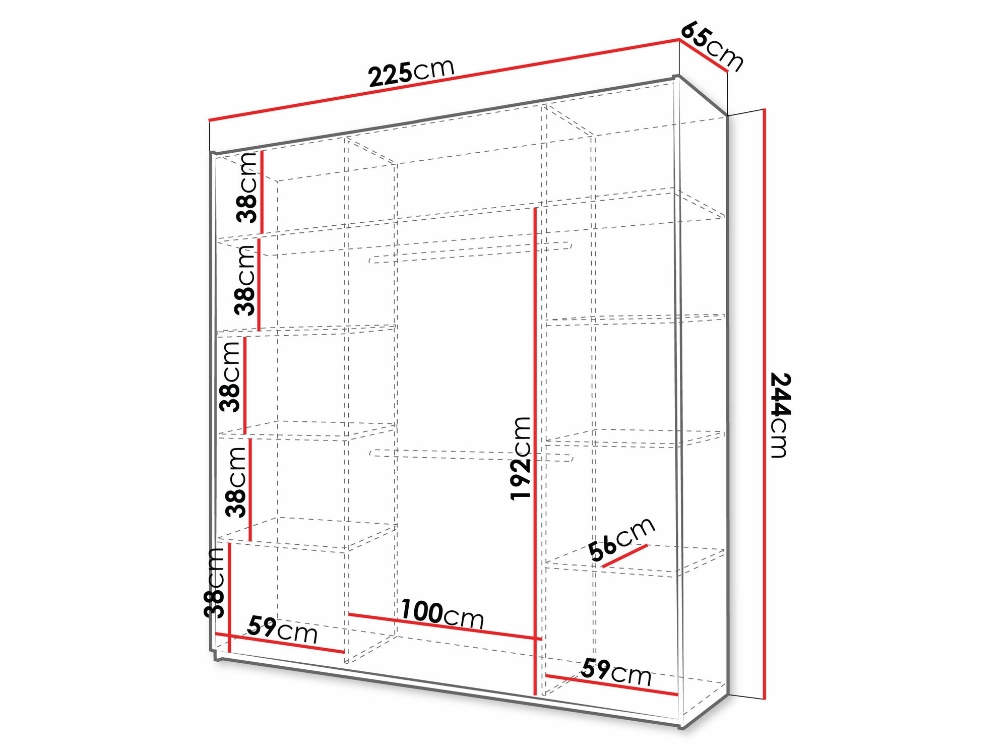 Armoire Honolulu 131 (Blanc)