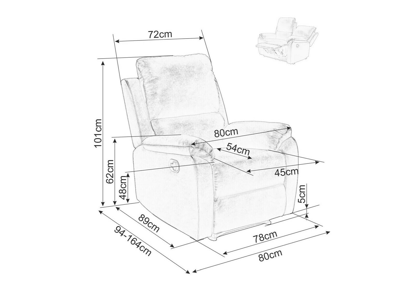Fauteuil relax Detroit 553