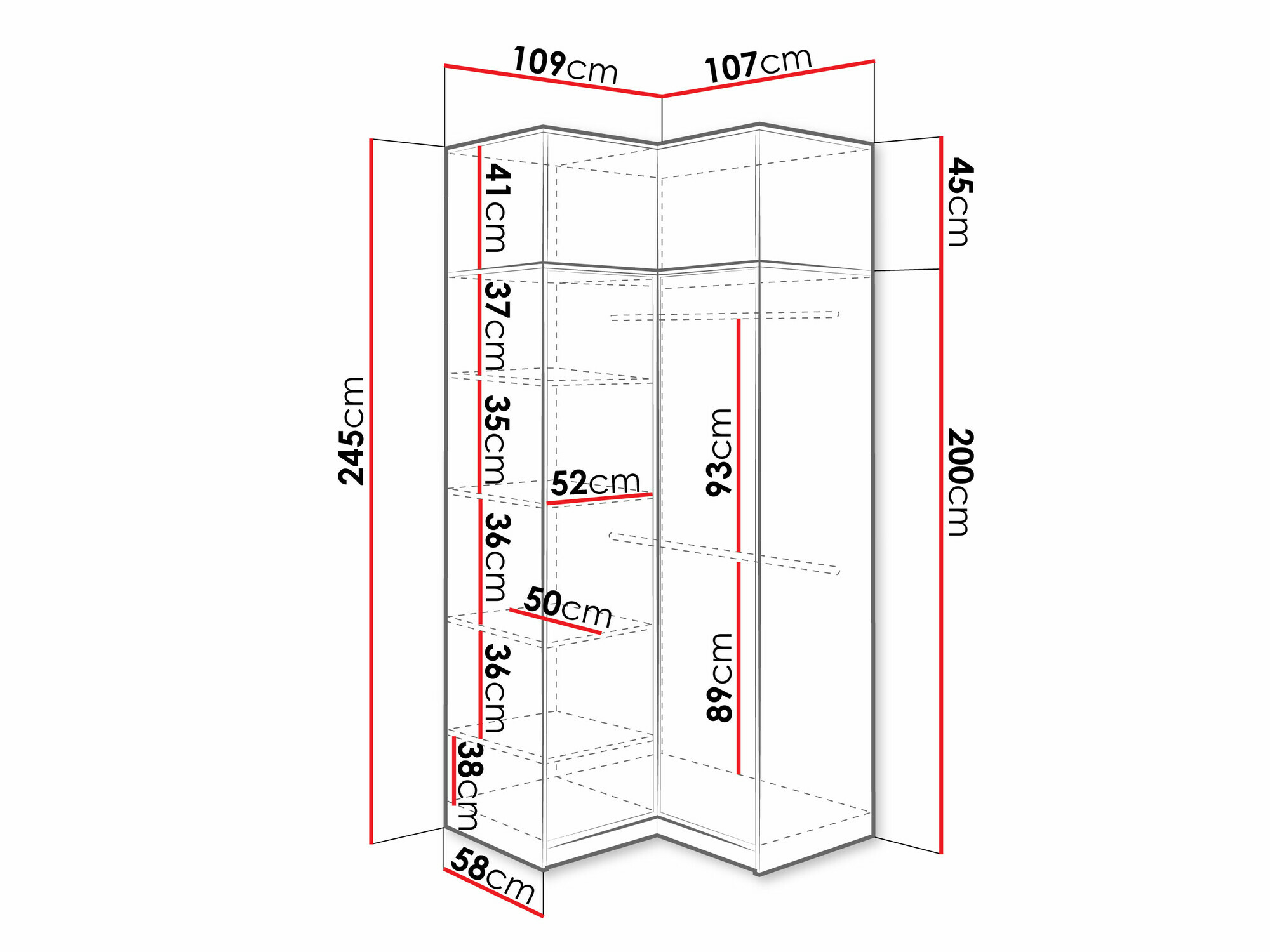 Armoire d'angle Honolulu 244