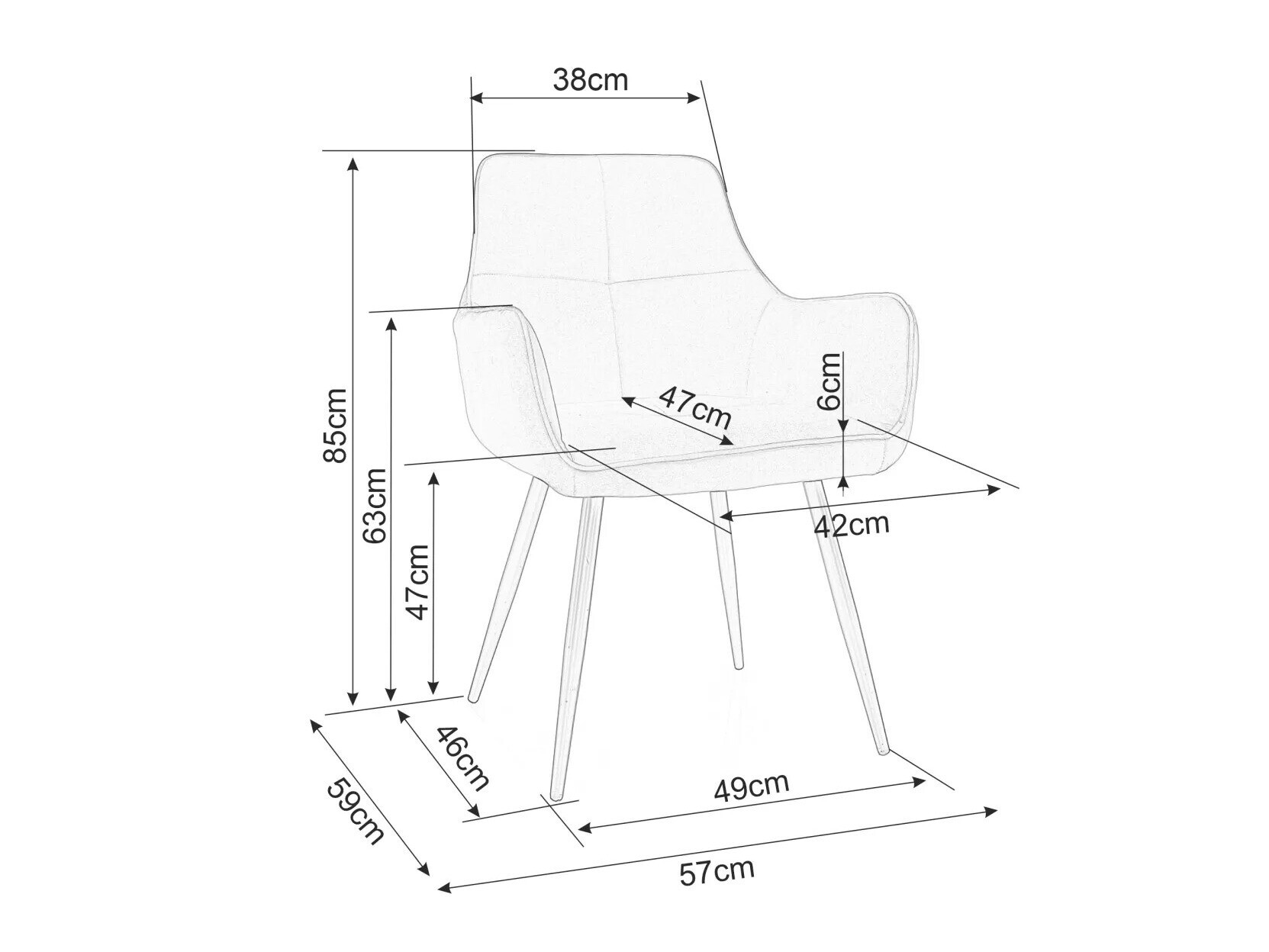 Chaise Detroit 578 (Beige)