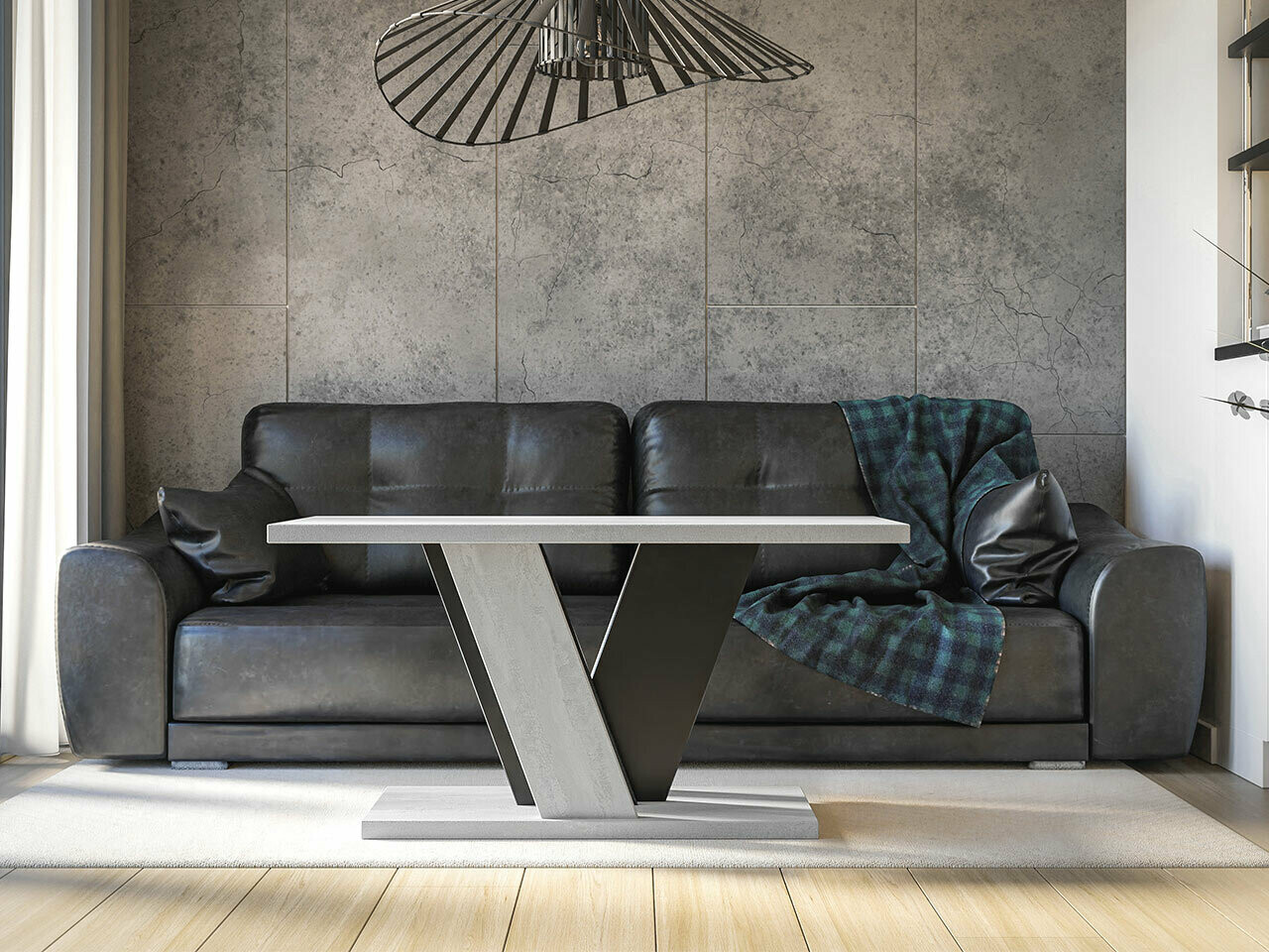 Table basse Goodyear 128 (Gris + Noir)