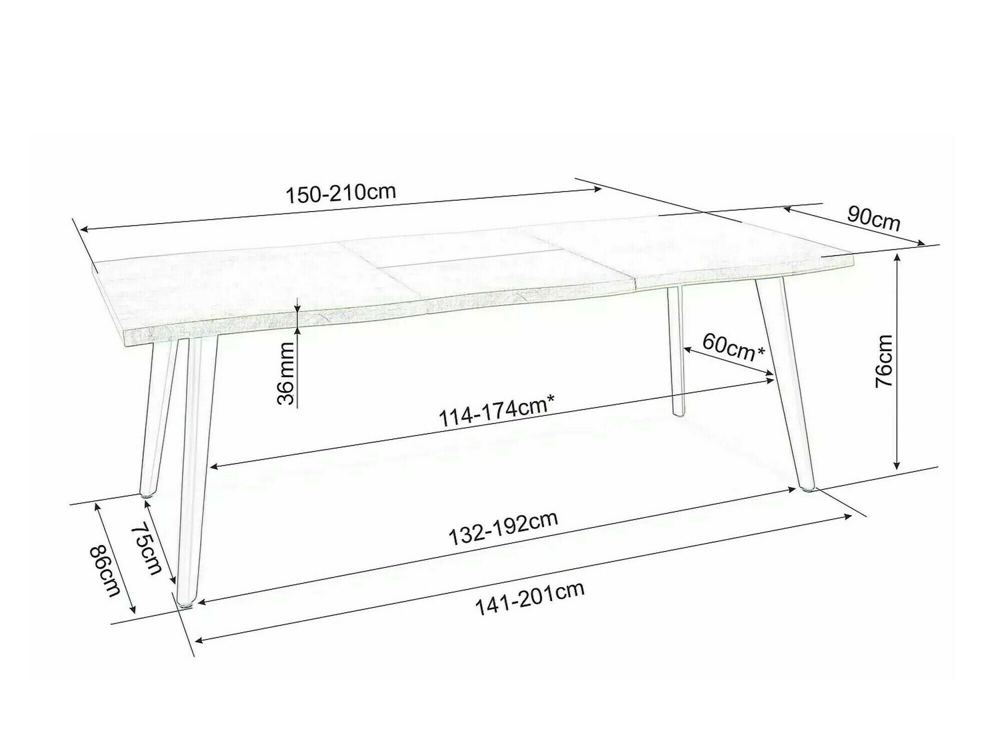 Table Detroit 584 (Chêne)