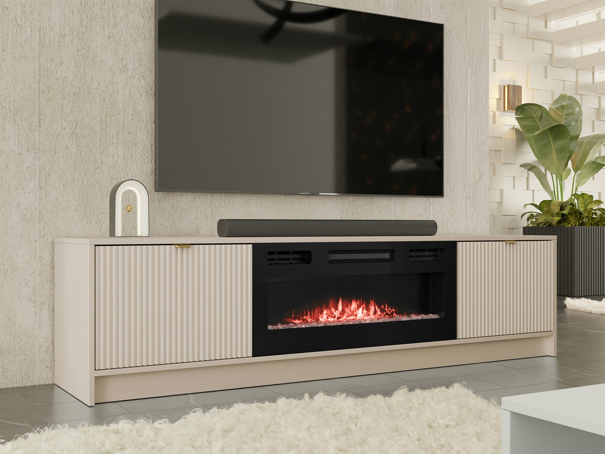 Meuble TV Comfivo Larmire 109 (Beige)