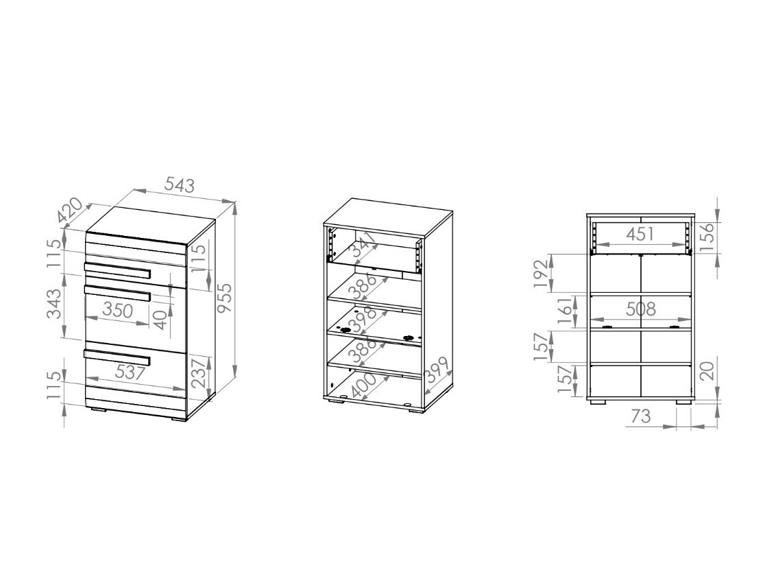 Meubles à chaussures Alcala 117