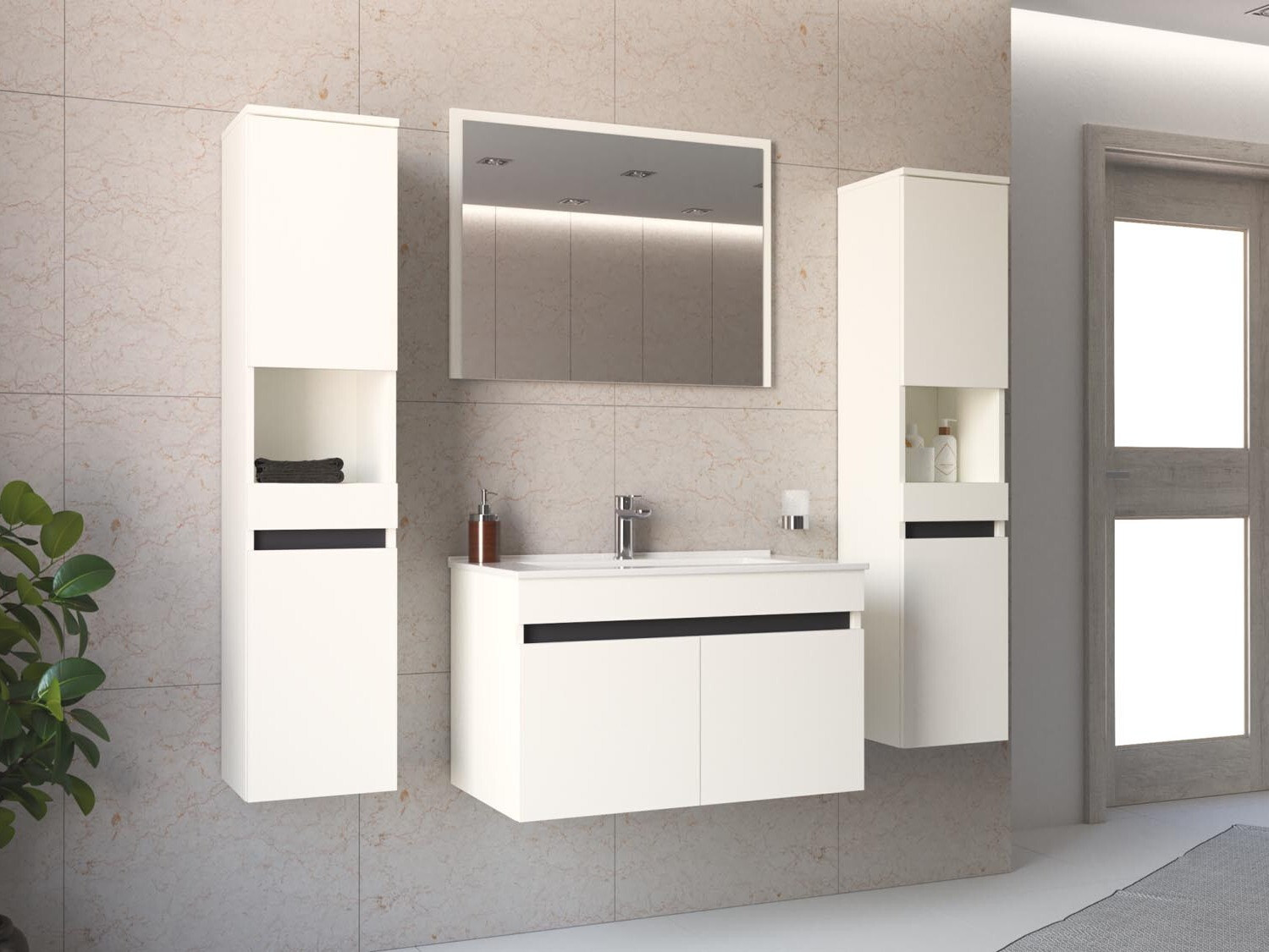 Armoire de salle de bain murale Benfelo 104