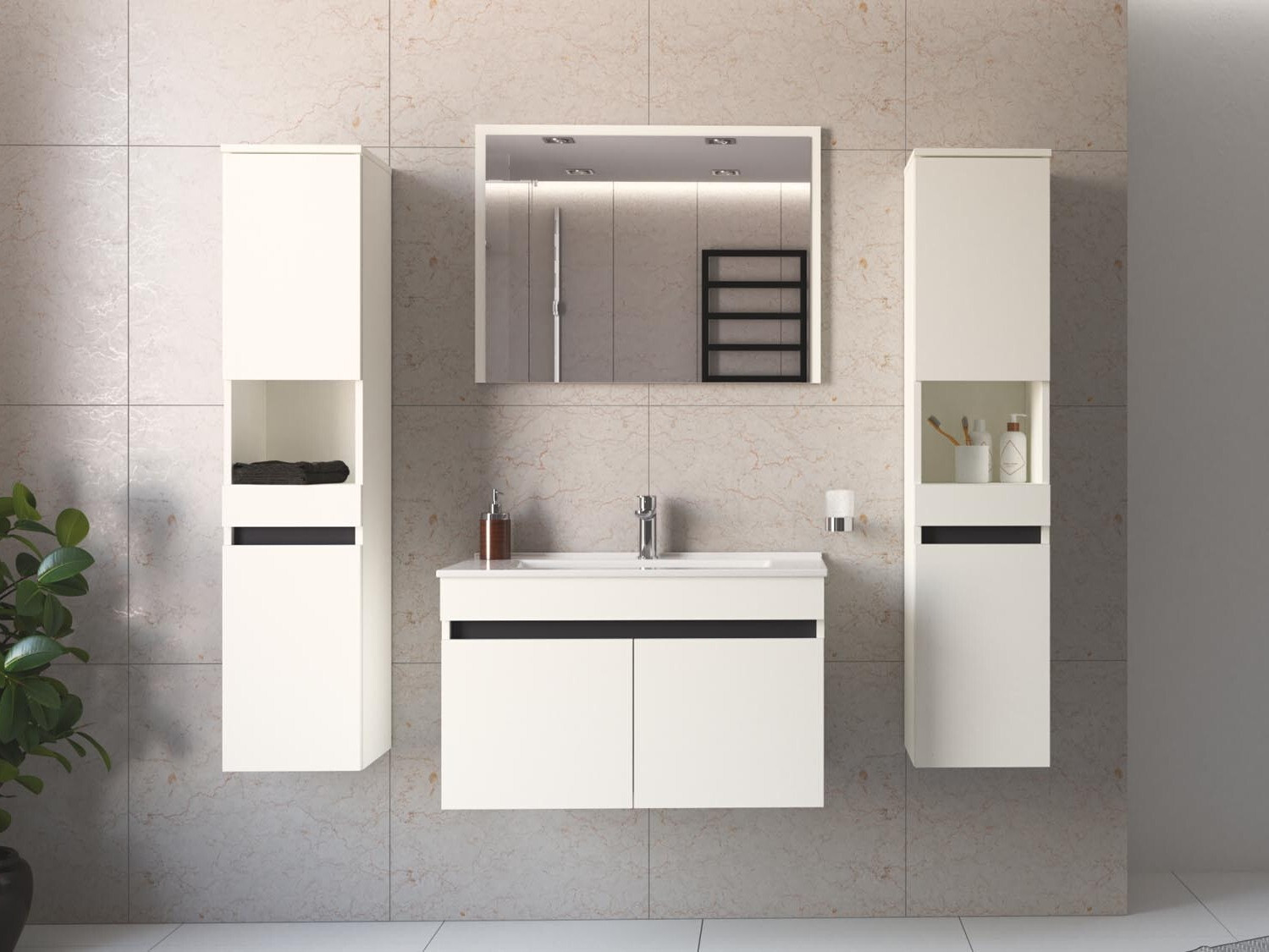 Armoire de salle de bain murale Benfelo 104