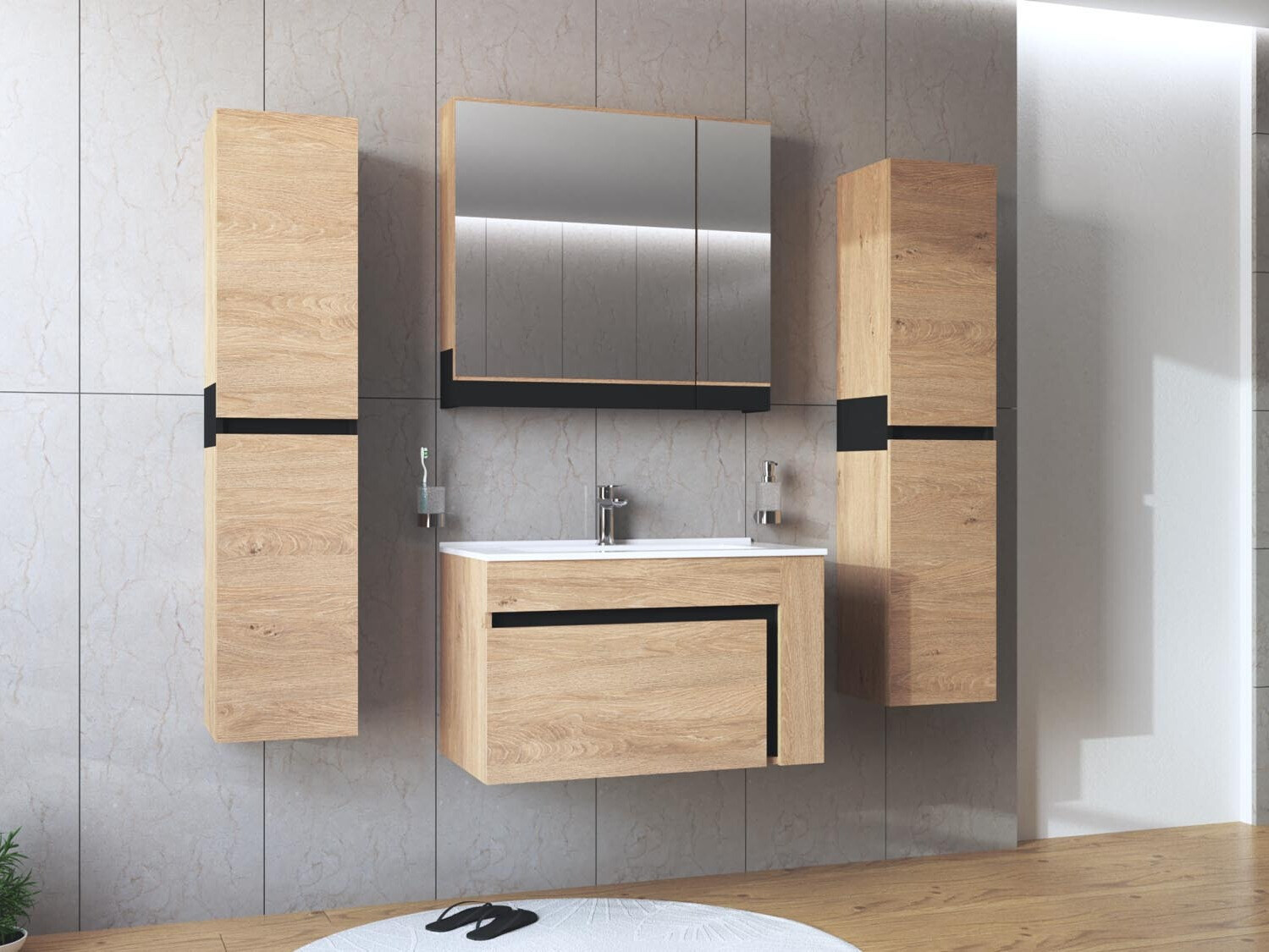 Armoire de salle de bains murale pour lavabo Fenetra 102