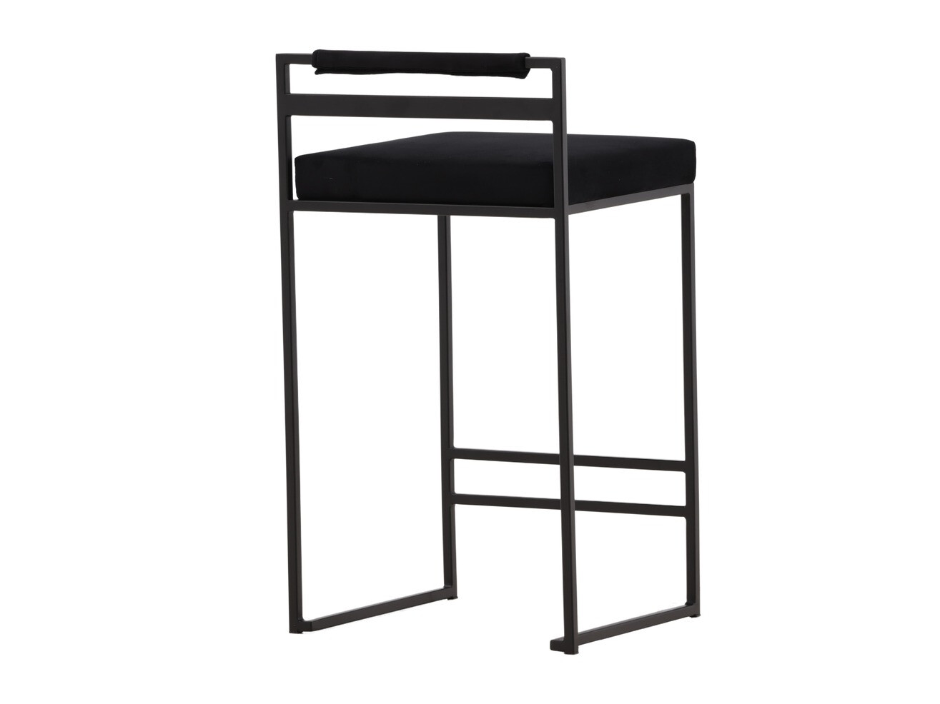 Chaise de bar mi-hauteur Dallas 4519 (Noir)