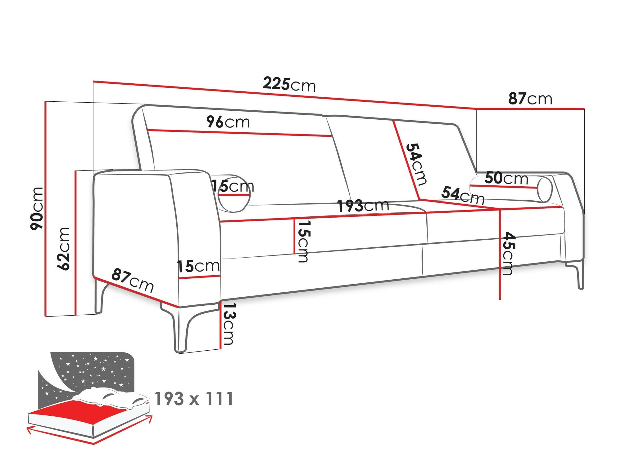 Canapé convertible Tutelal