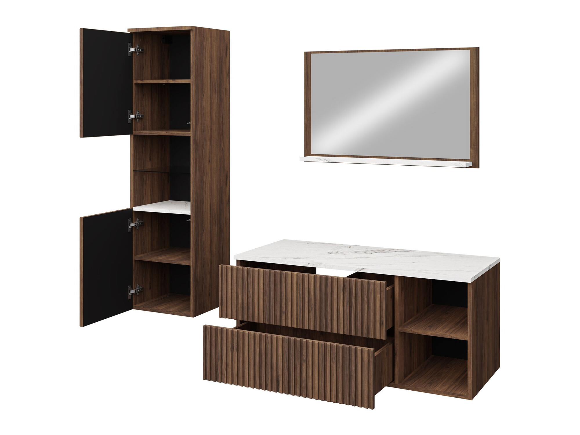 Ensemble de salle de bain Nauta I (Noyer)