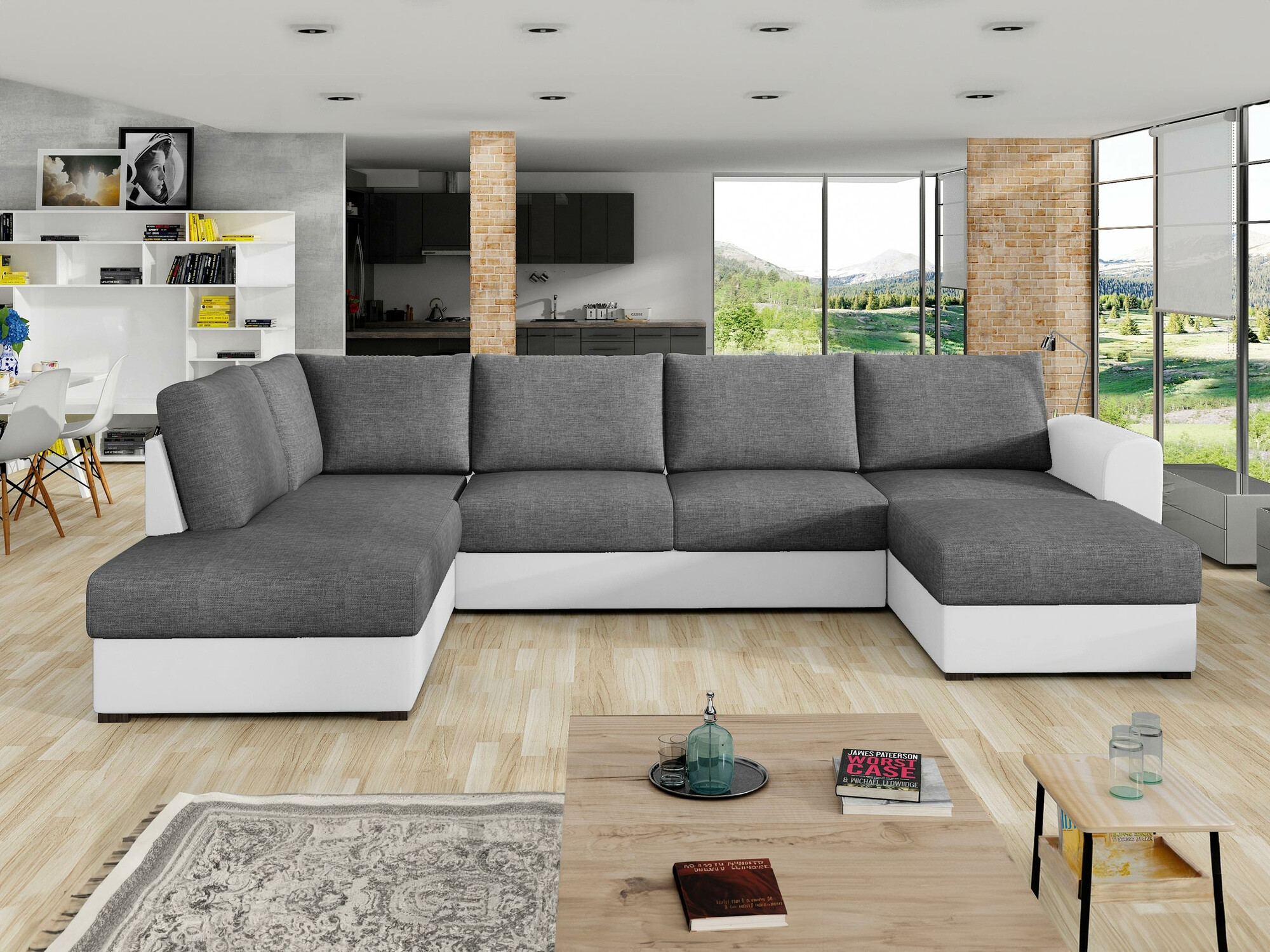 Canapé d'angle Comfivo 189 (Soft 017 + Lux 06)