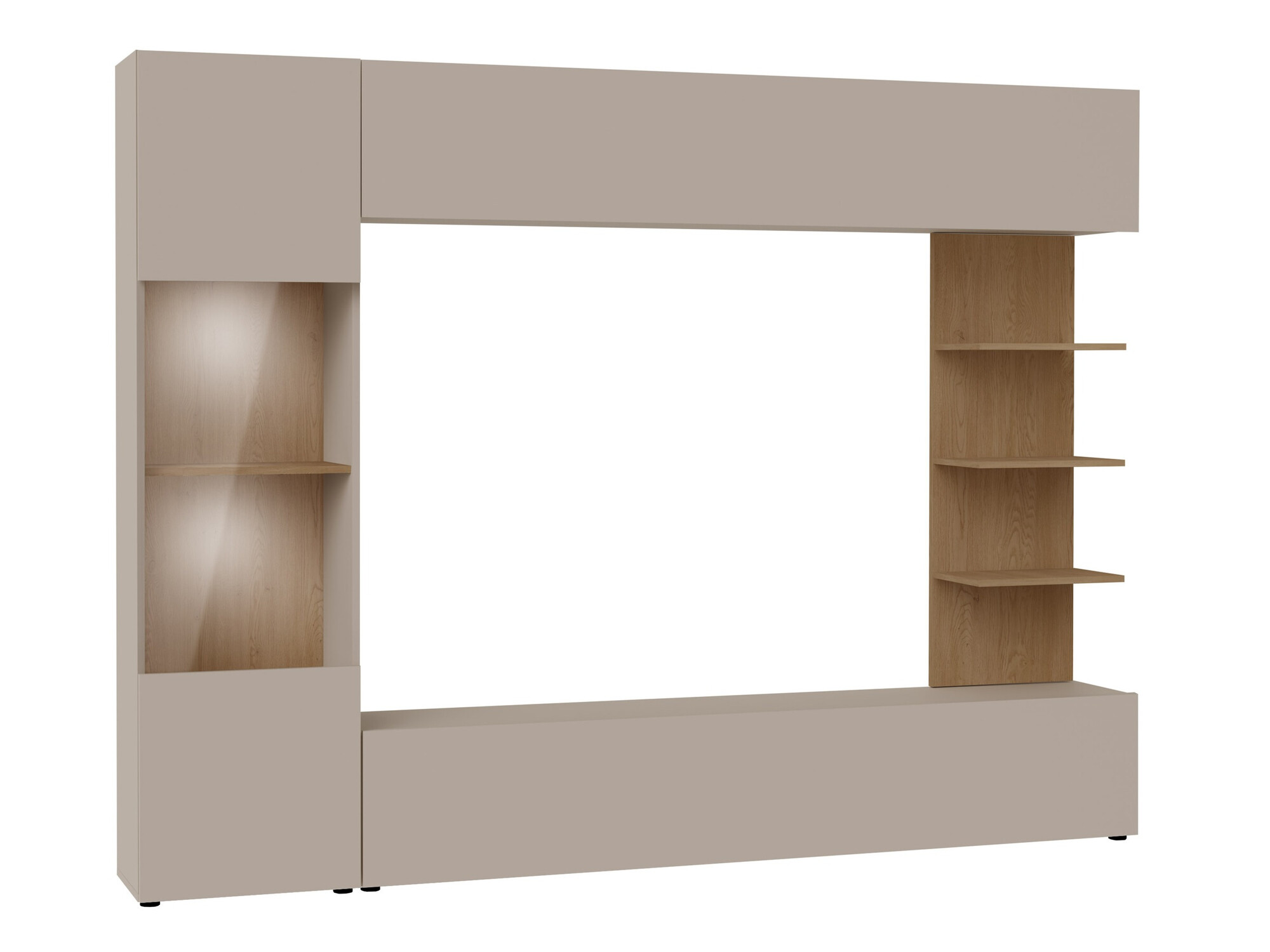 Ensemble de salon Comfivo Animus (Cachemire + Chêne)