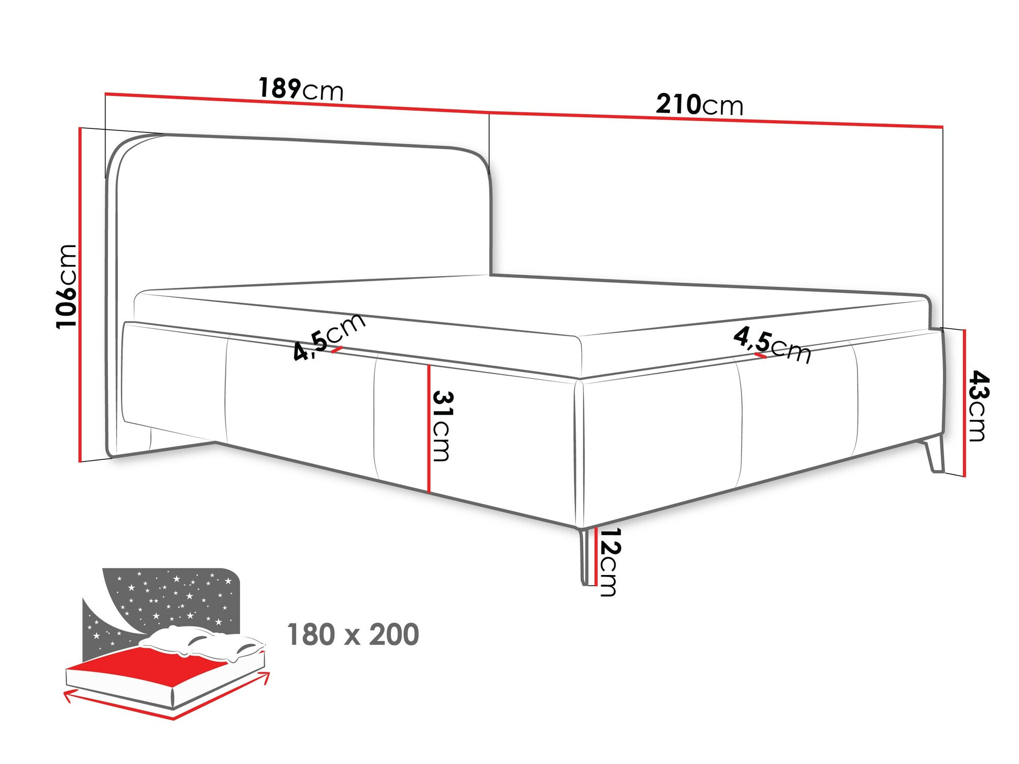 Lit ComfiDream Lumila (Velo 621)
