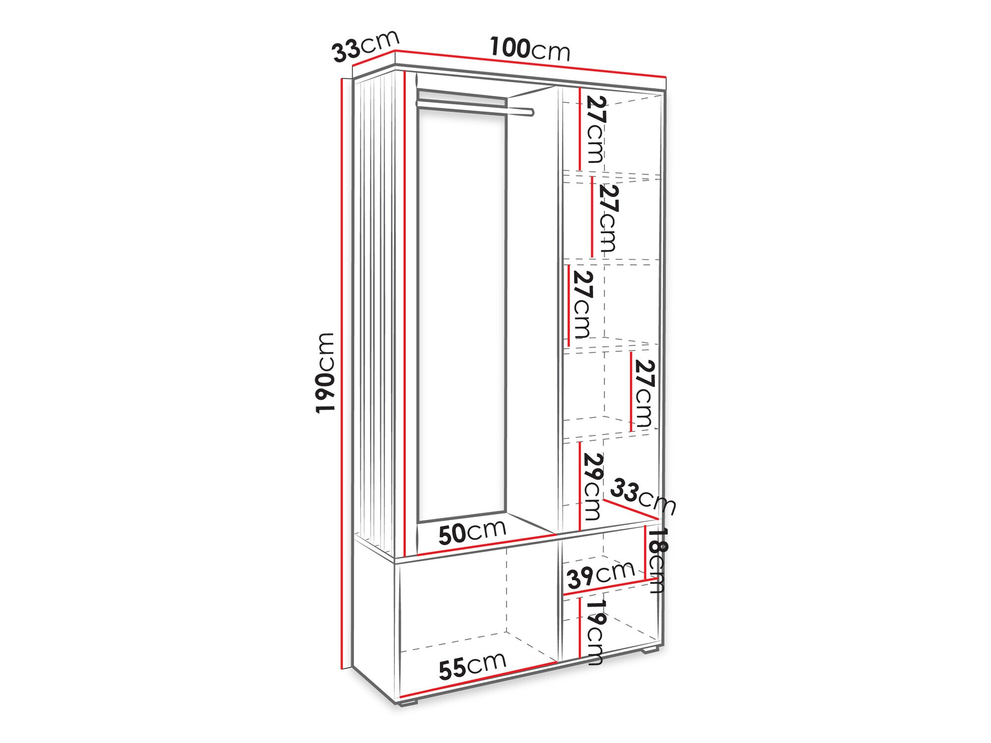 Meuble d'entrée Vinea (Cachemire)