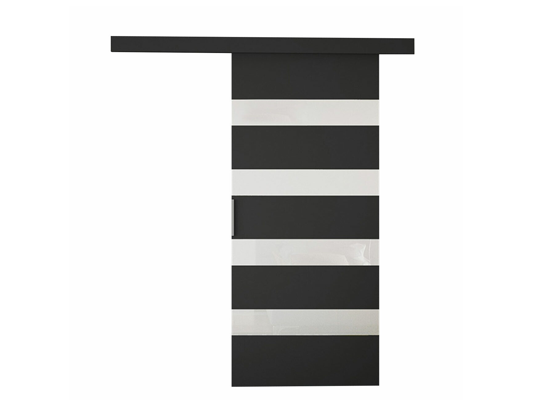 Porte coulissante Closico Portalis V (Noir + Blanc)