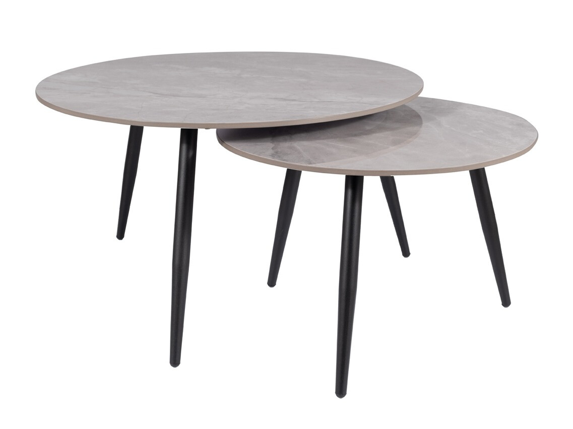 Ensemble tables basses Detroit 602 (Marbre gris)