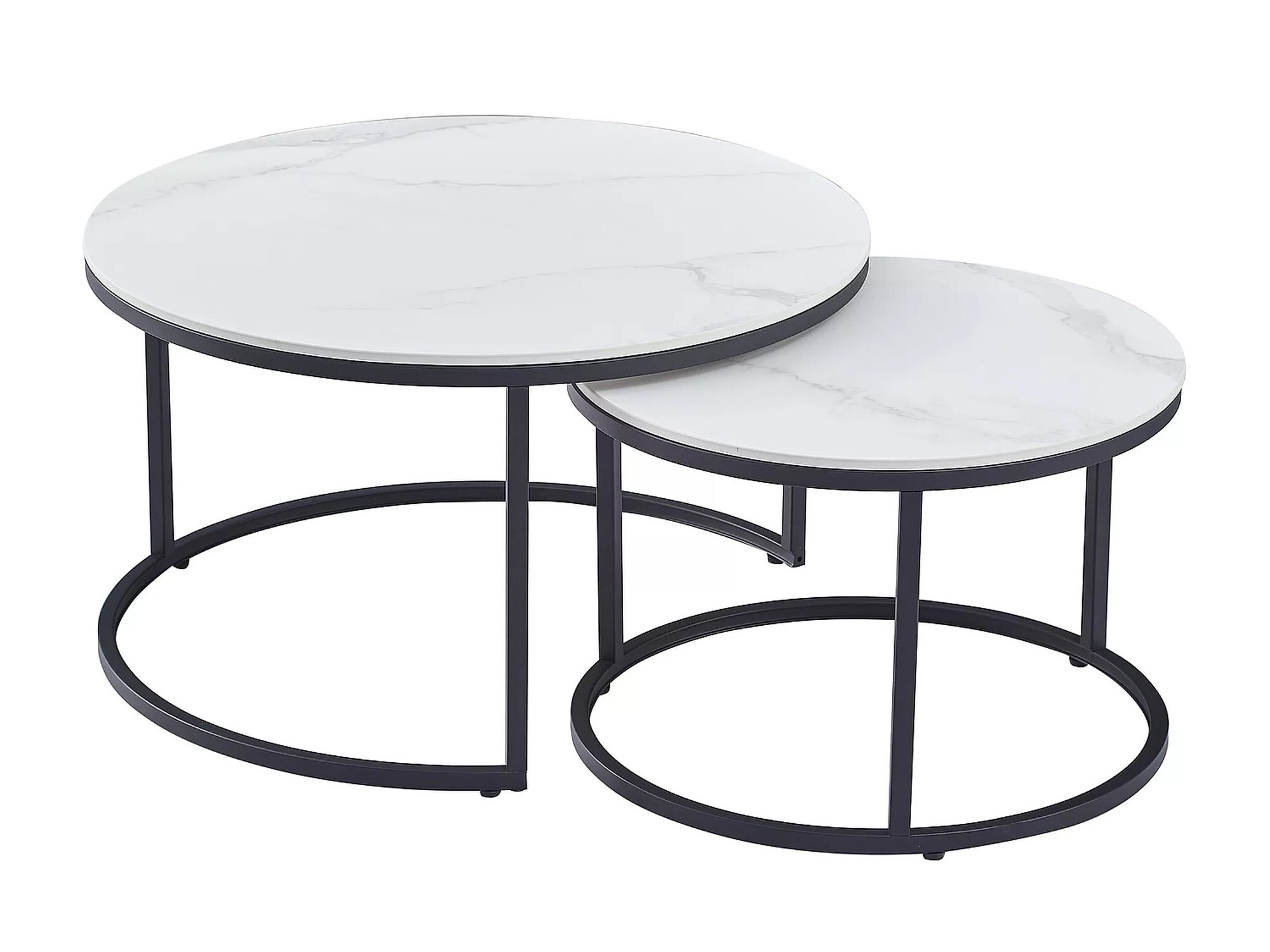 Ensemble tables basses Detroit 607 (Marbre blanc)