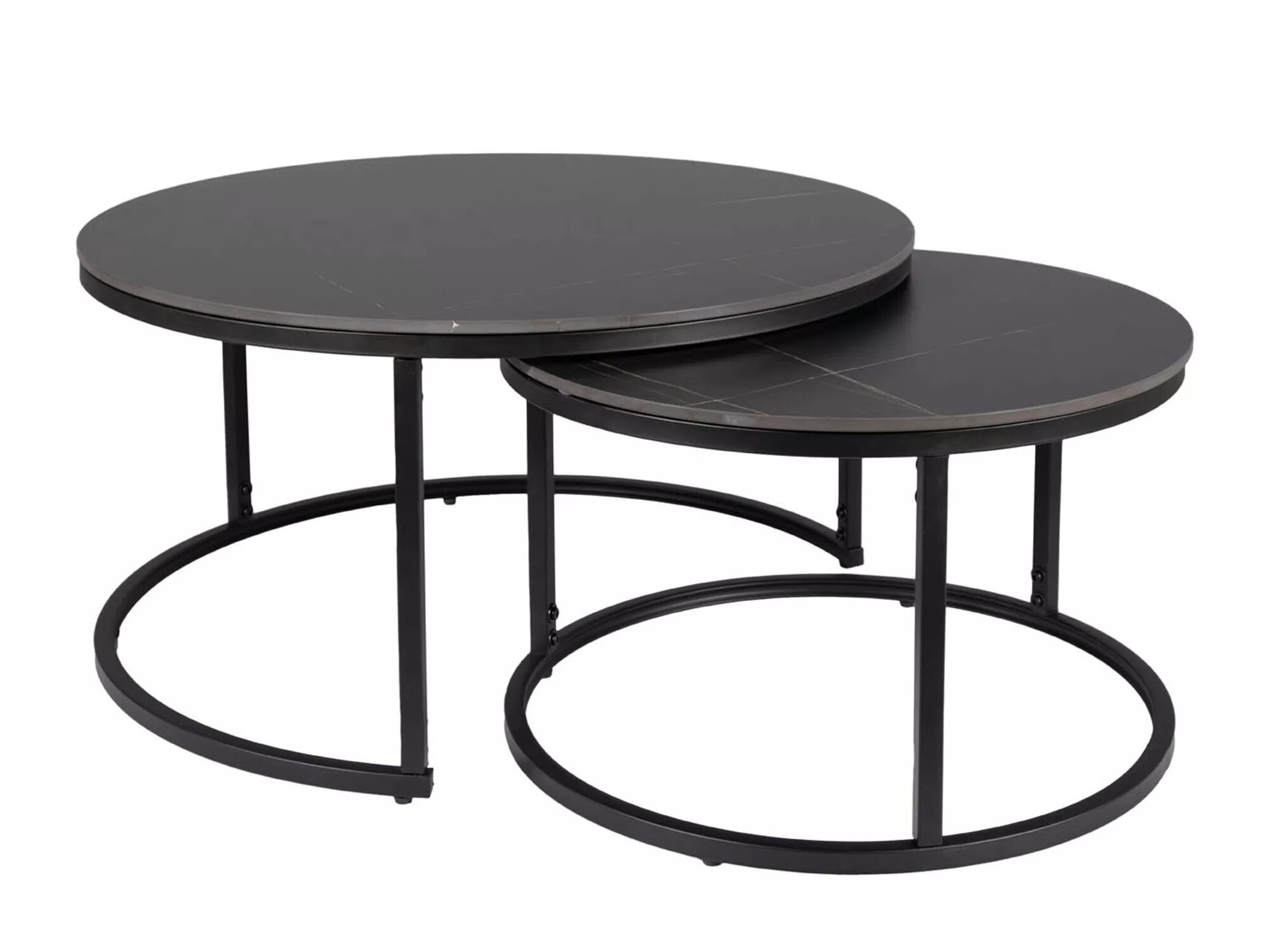 Ensemble tables basses Detroit 607 (Marbre noir)