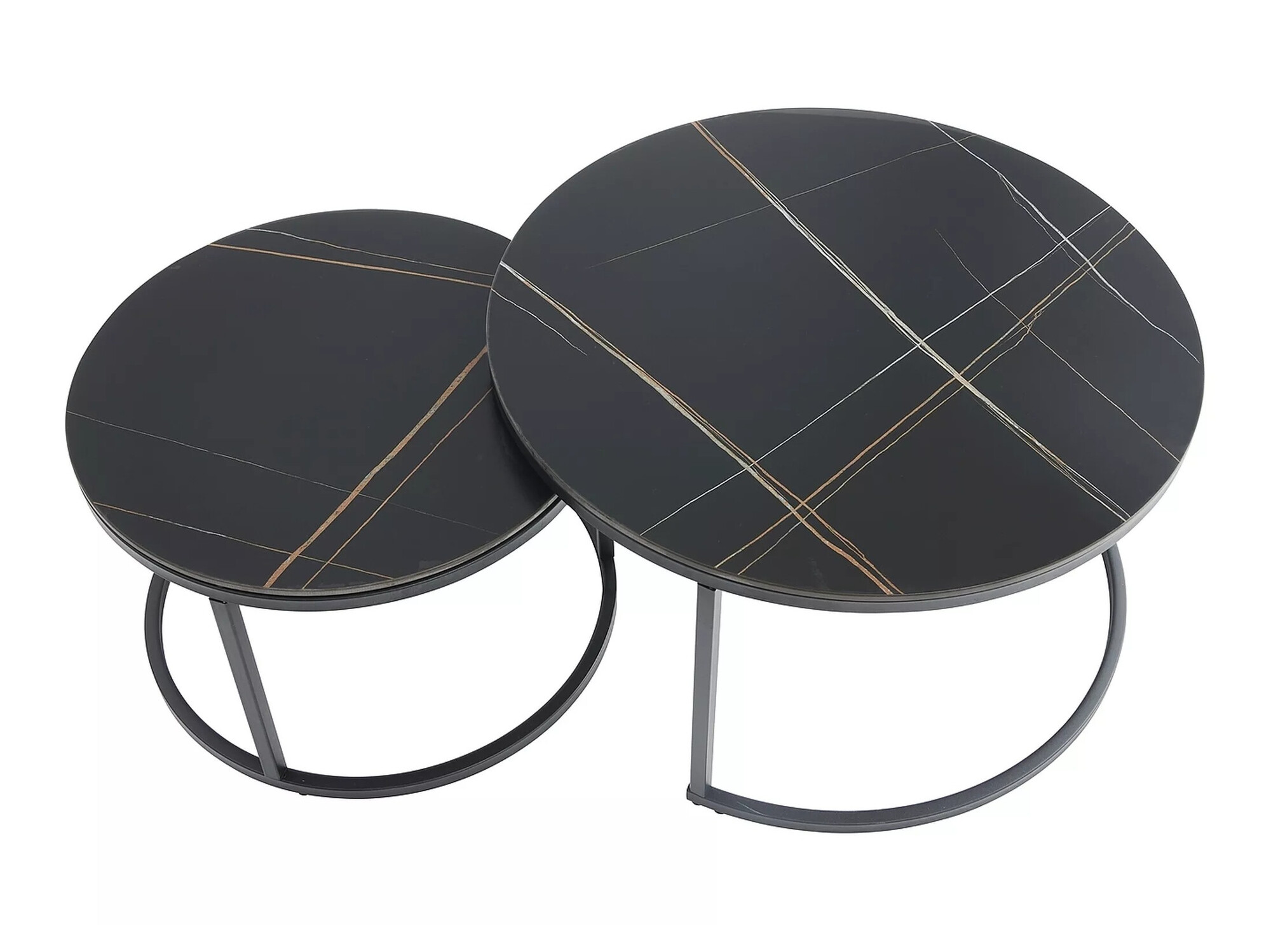 Ensemble tables basses Detroit 607 (Marbre noir)