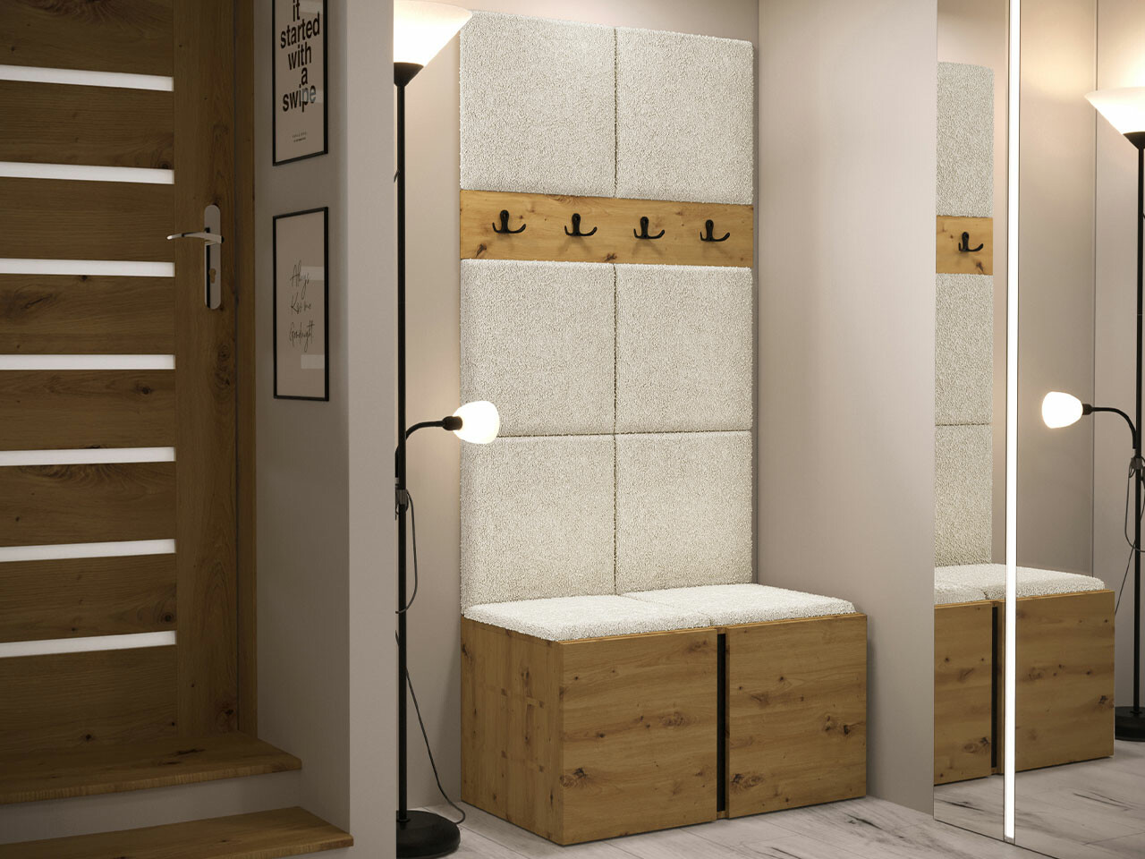 Meuble d'entrée Pinis IV (Chêne Artisan)