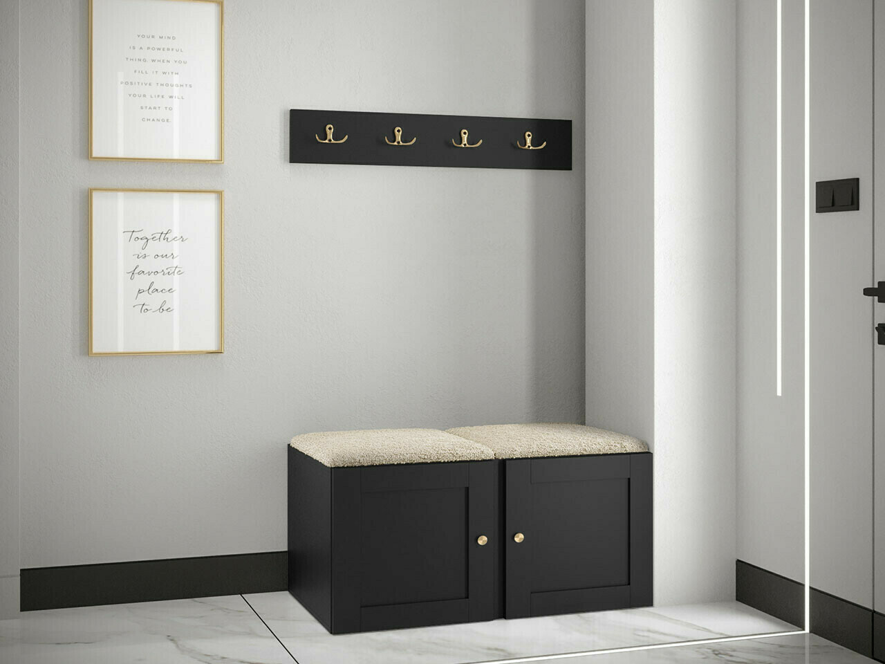 Meuble d'entrée Hartford 376 (Blanc)