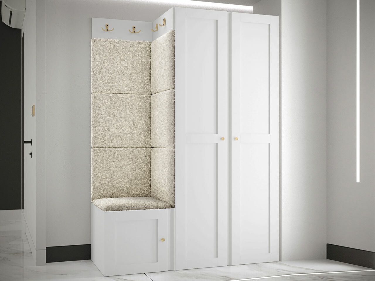 Meuble d'entrée Hartford 379 (Blanc)