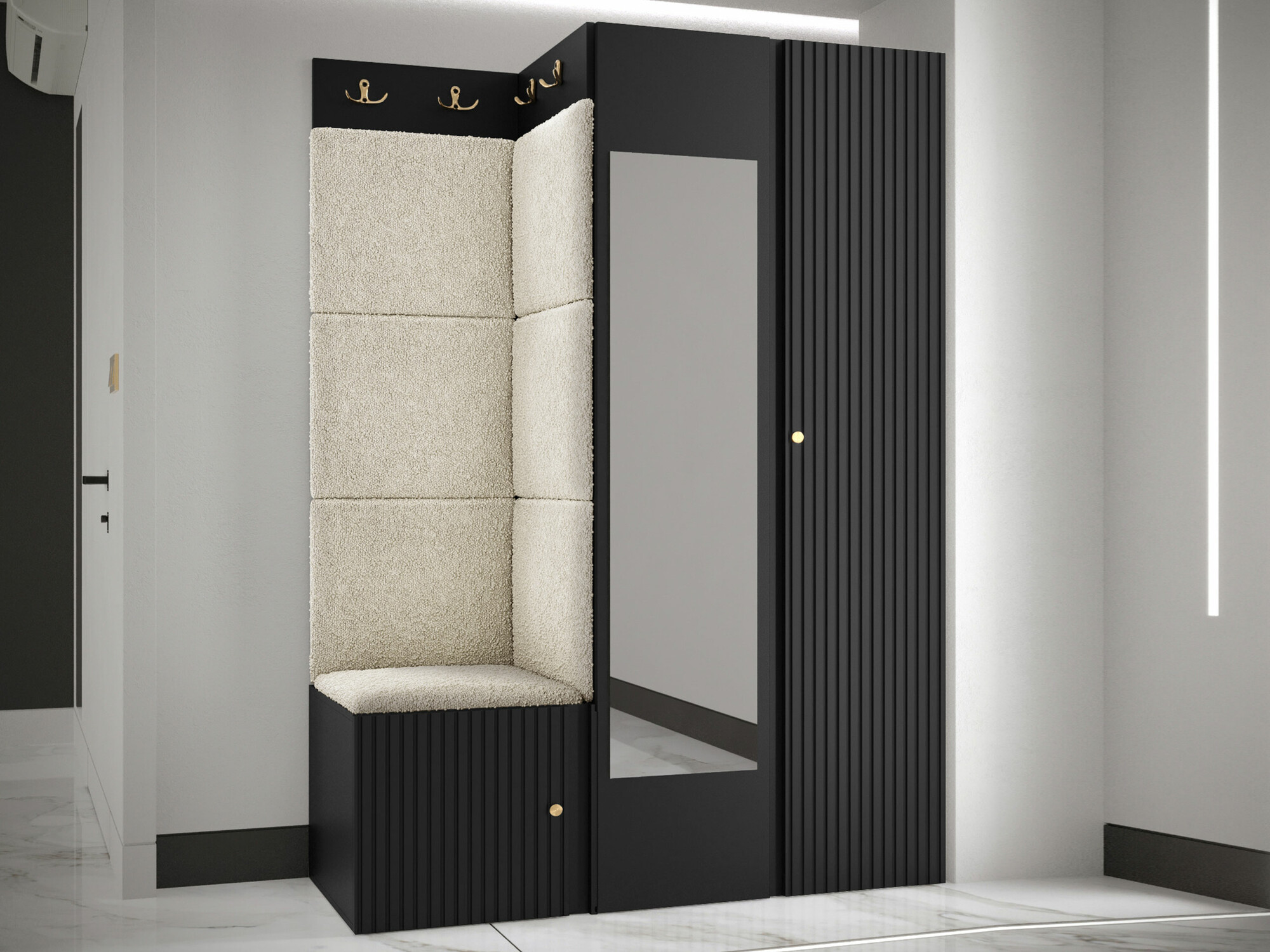 Meuble d'entrée Hartford 388 (Noir)