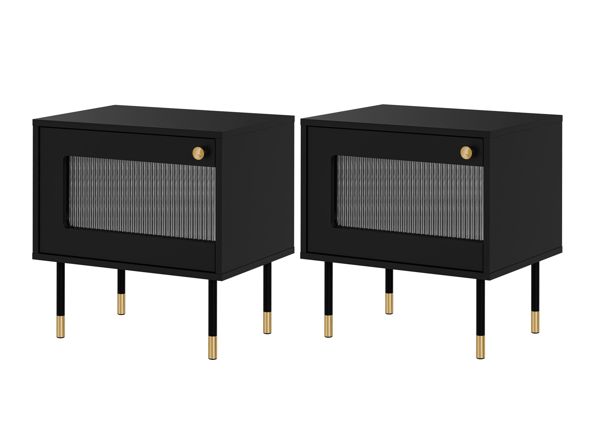 Ensemble de tables de chevet Feletri 107 (Noir)