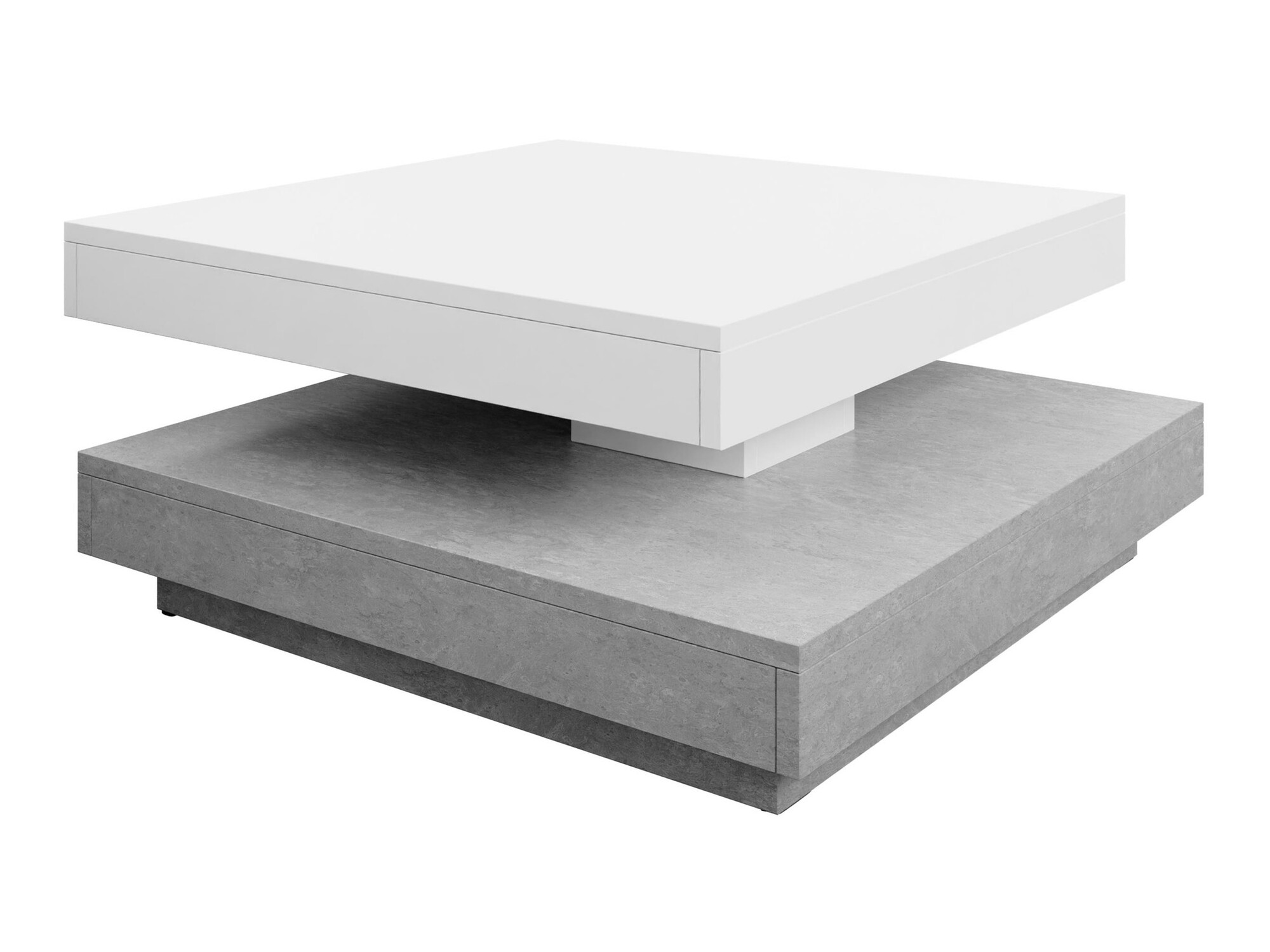 Transforming table basse Comfivo Pisces (Béton + Blanc)