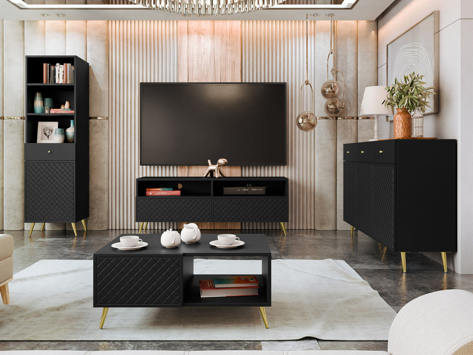 Meuble TV Comfivo Pavo (Noir)