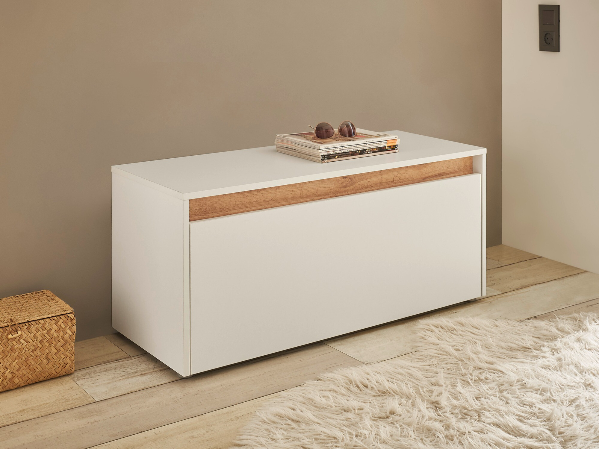 Meubles à chaussures Elbsori 163 (Blanc)