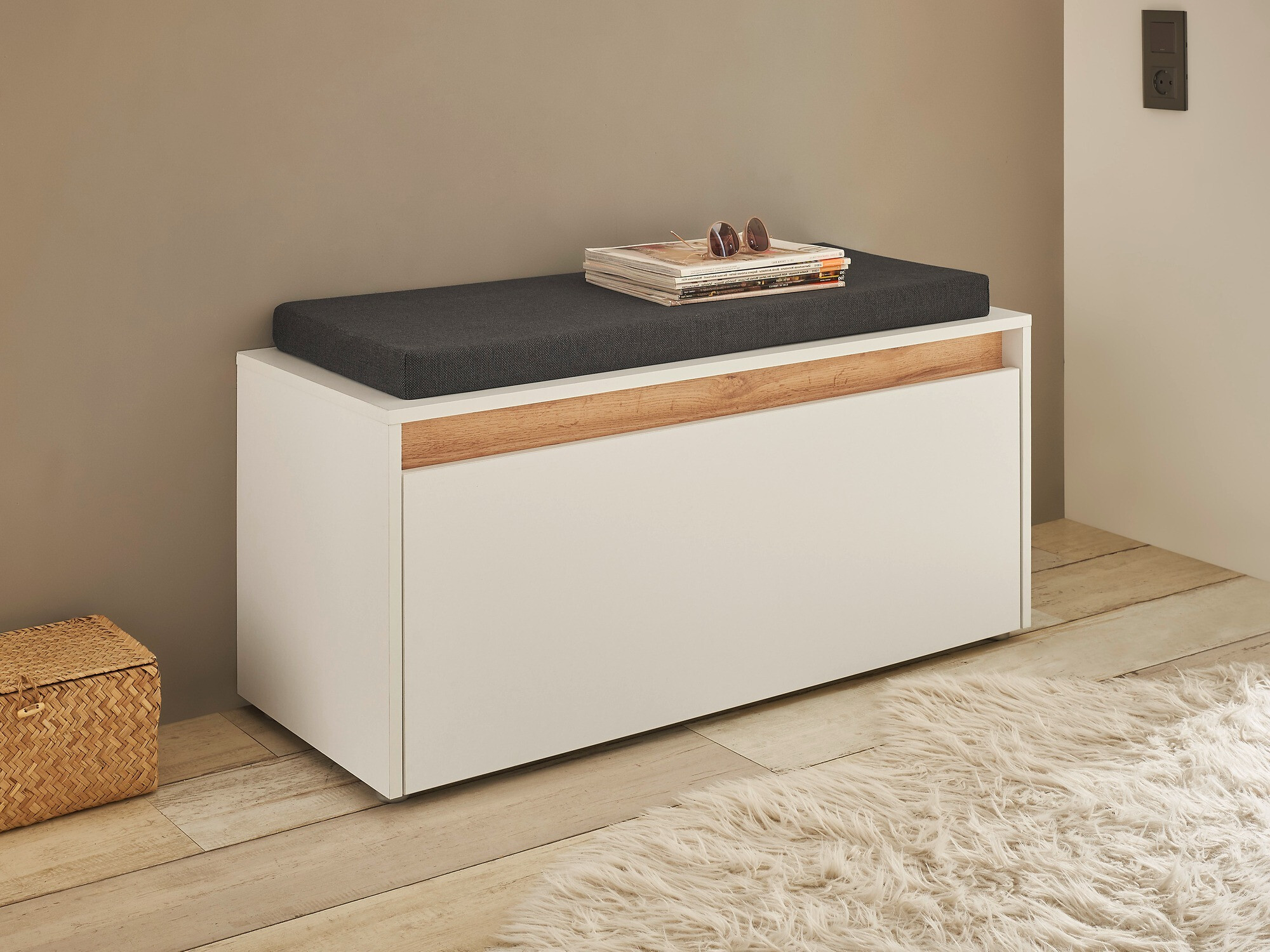 Meubles à chaussures Elbsori 164 (Blanc)