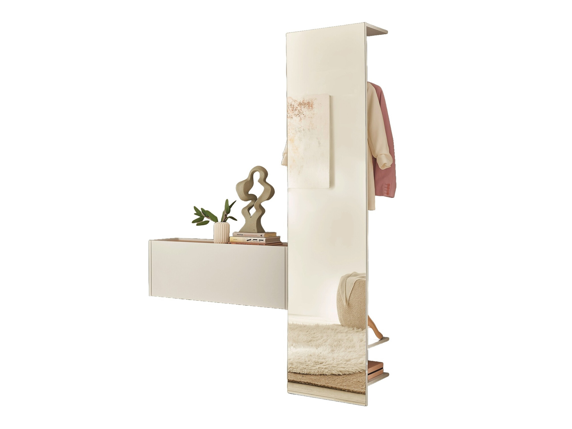 Meuble d'entrée Elbsori 166 (Blanc)