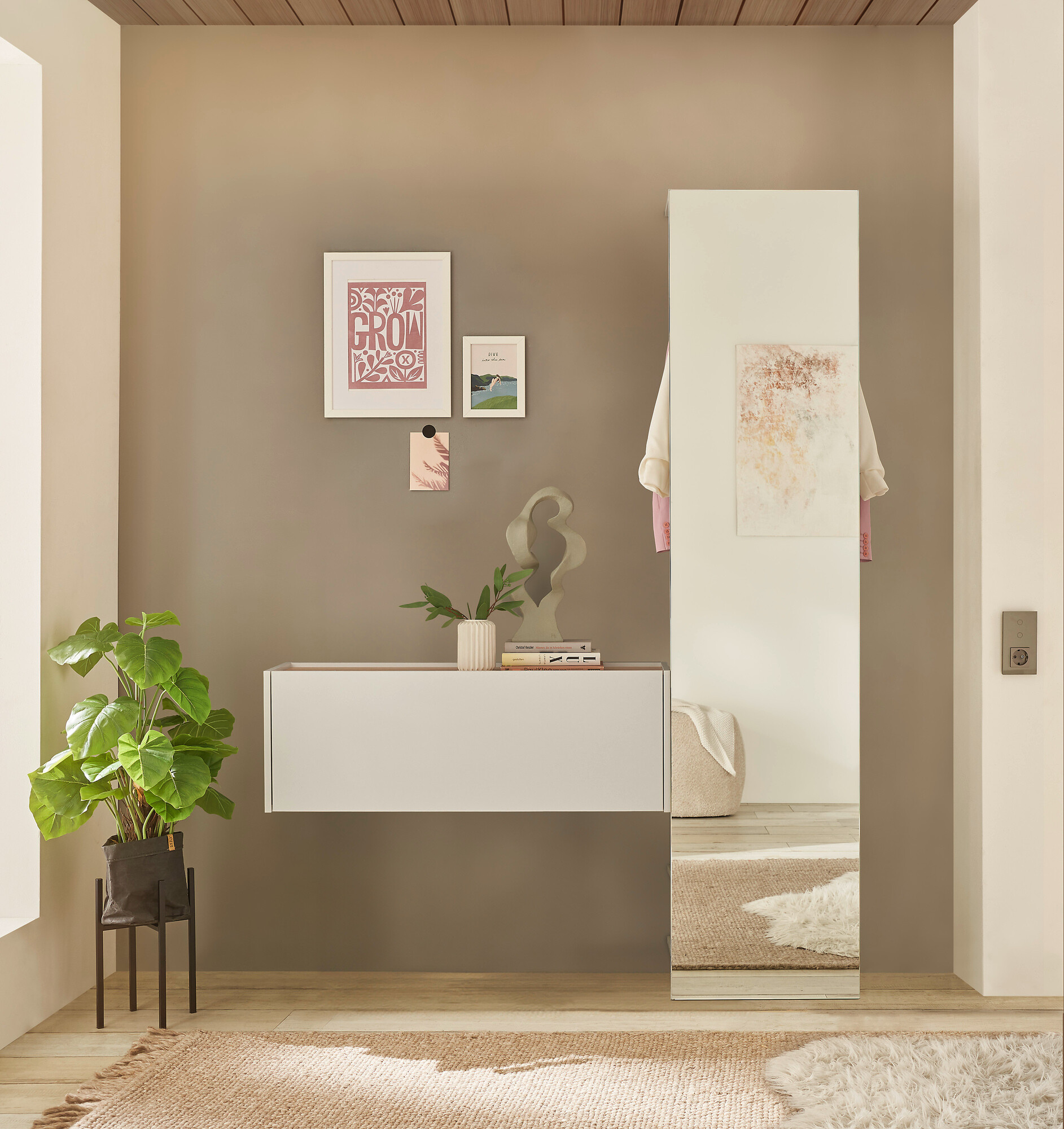 Meuble d'entrée Elbsori 166 (Blanc)