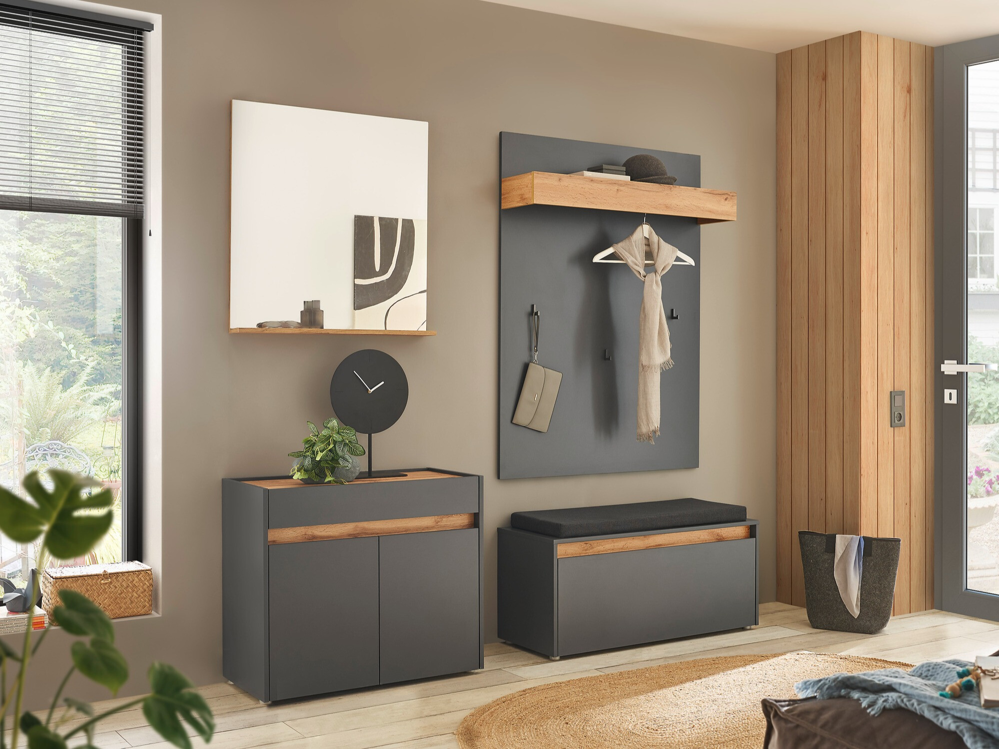 Meuble d'entrée Elbsori 168 (Anthracite)