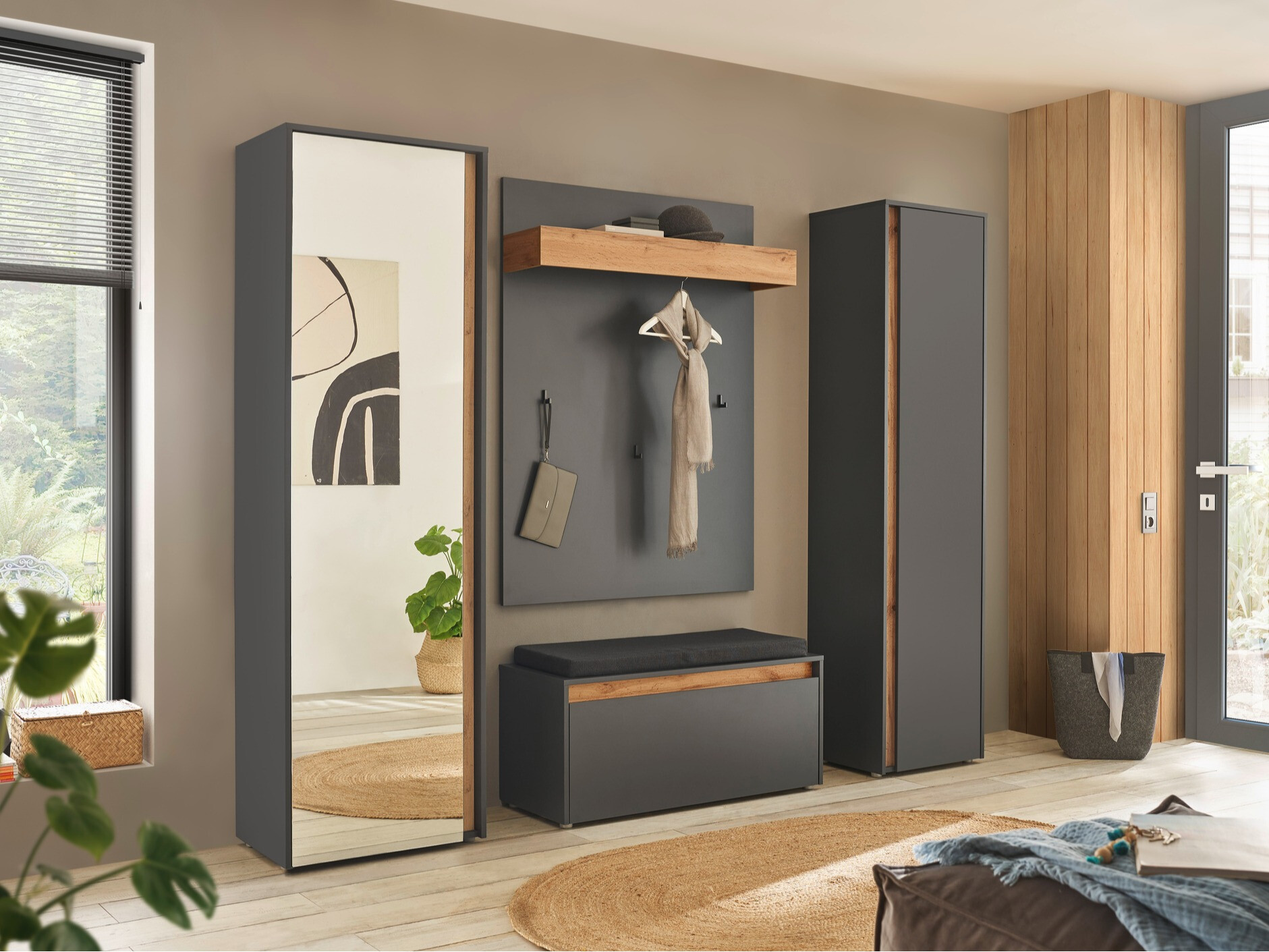 Meuble d'entrée Elbsori 169 (Anthracite)