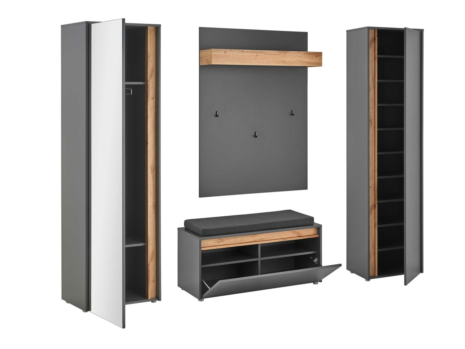 Meuble d'entrée Elbsori 169 (Anthracite)