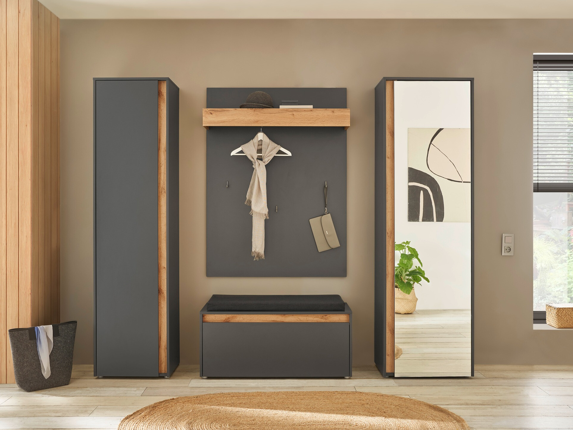 Meuble d'entrée Elbsori 169 (Anthracite)