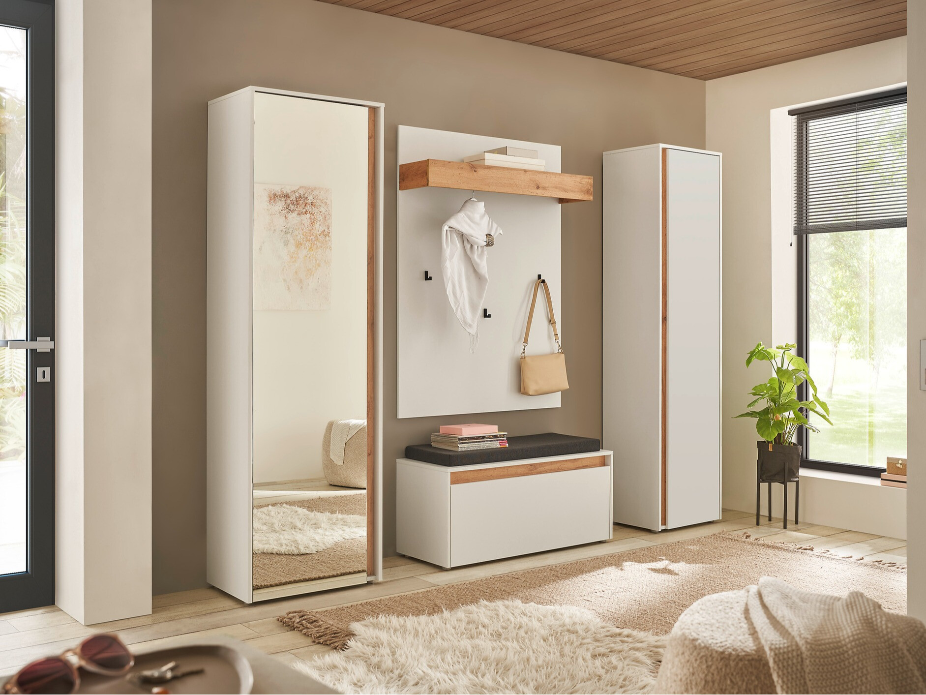 Meuble d'entrée Elbsori 169 (Blanc)