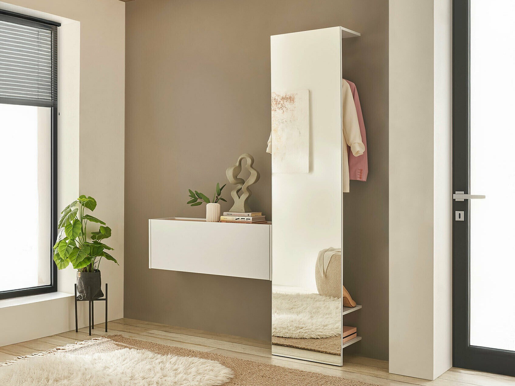 Meuble d'entrée Elbsori 166 (Blanc)