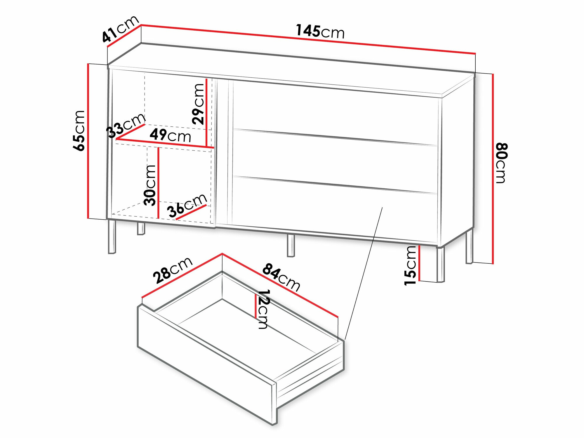 Commode Lumiri 102 (Blanc)