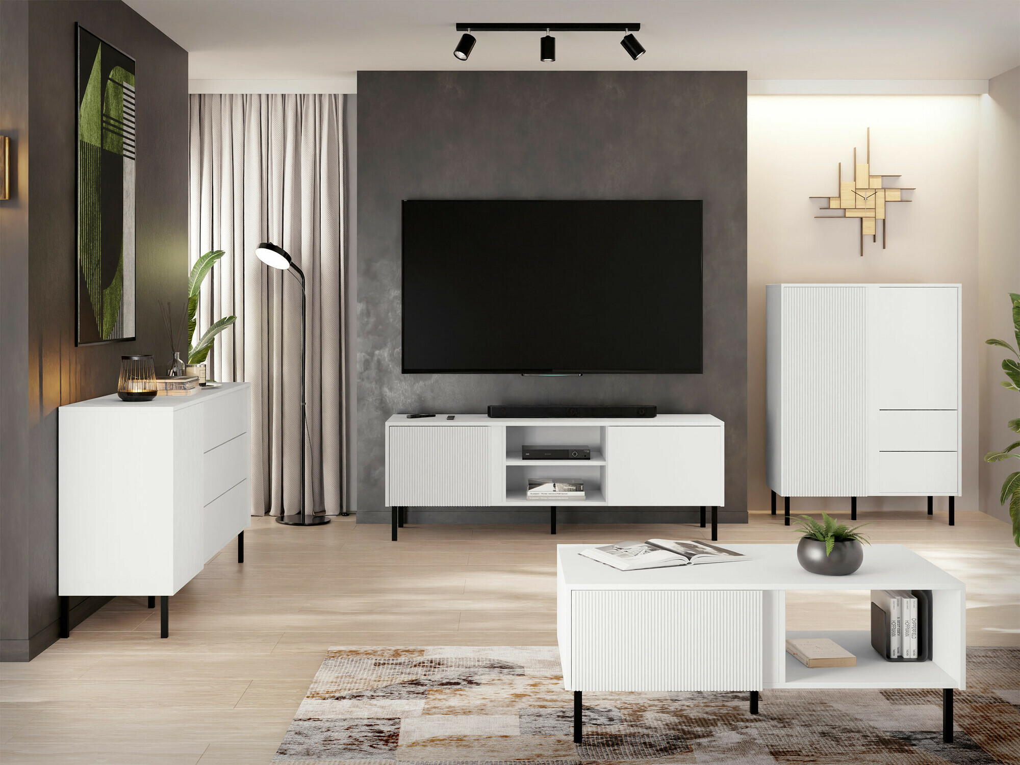 Ensemble de salon Lumiri 108 (Blanc)
