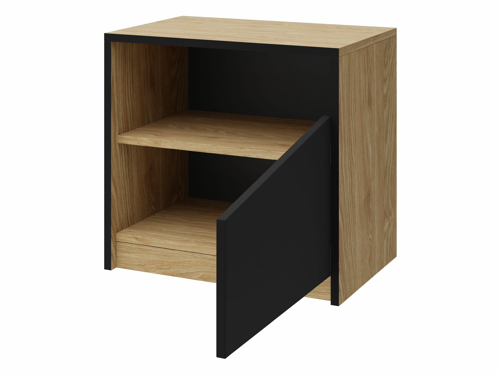 Table de chevet Tenreme 106 (Beige + Chêne)